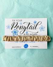 Load image into Gallery viewer, Silk Skinny Scrunchie: Fix Your Ponytail & Try Again (champagne)