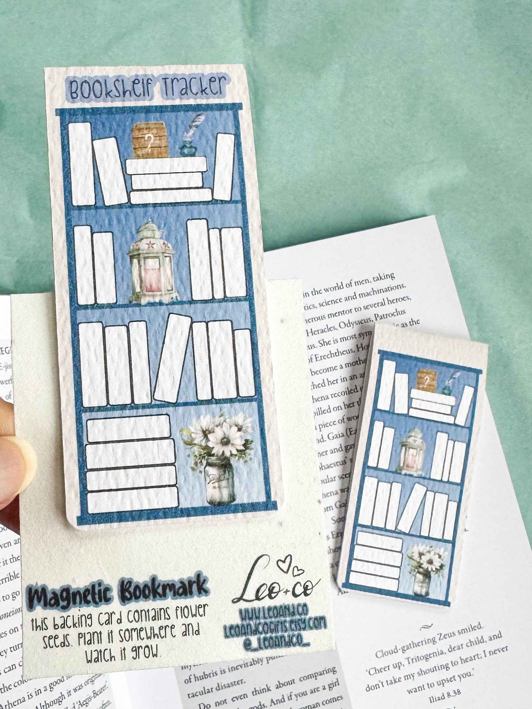 Magnetic Bookshelf Tracker Bookmark - Classic