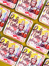 Load image into Gallery viewer, Books and Coffee Coaster
