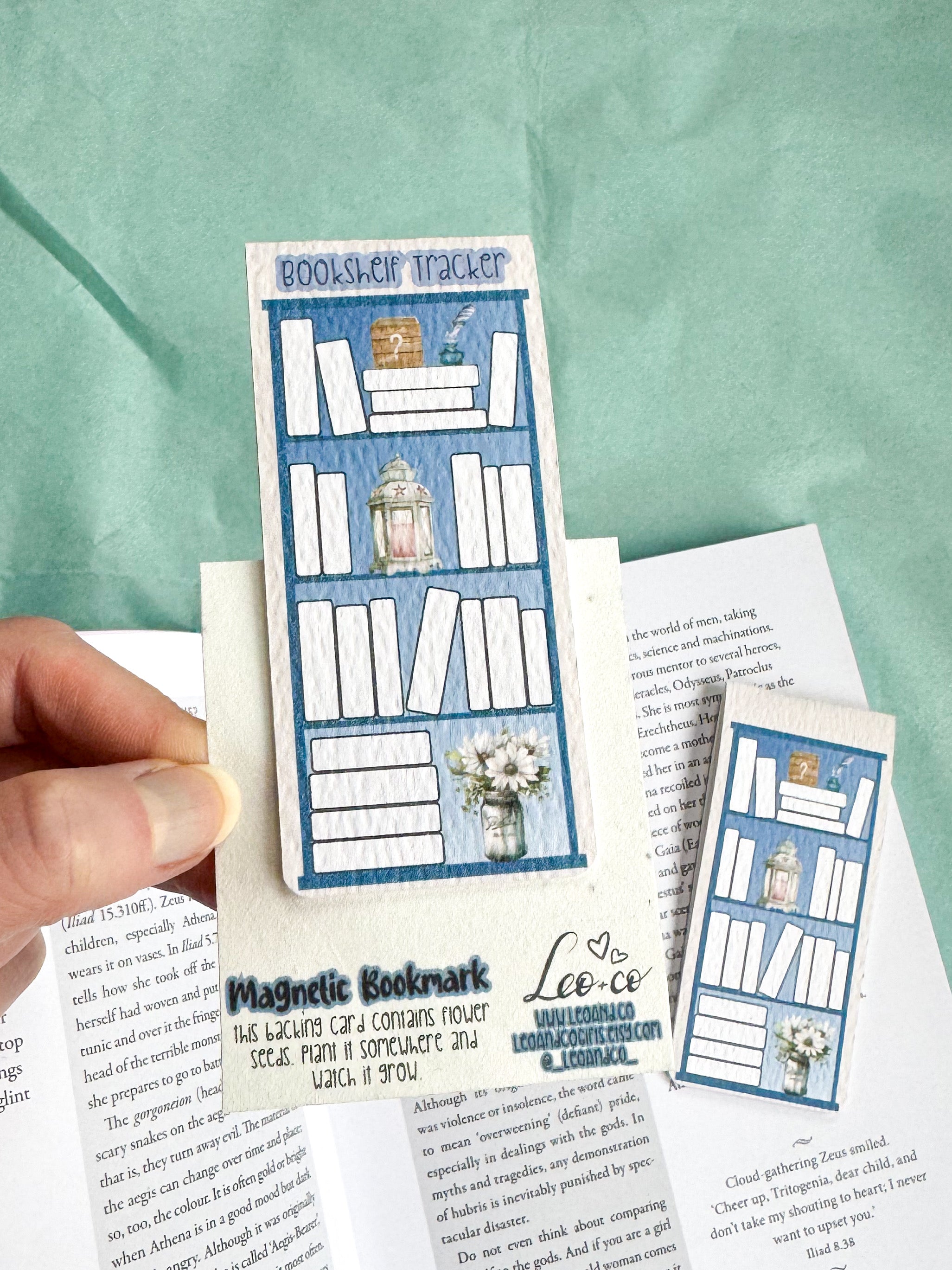 Magnetic Bookshelf Tracker Bookmark - Classic