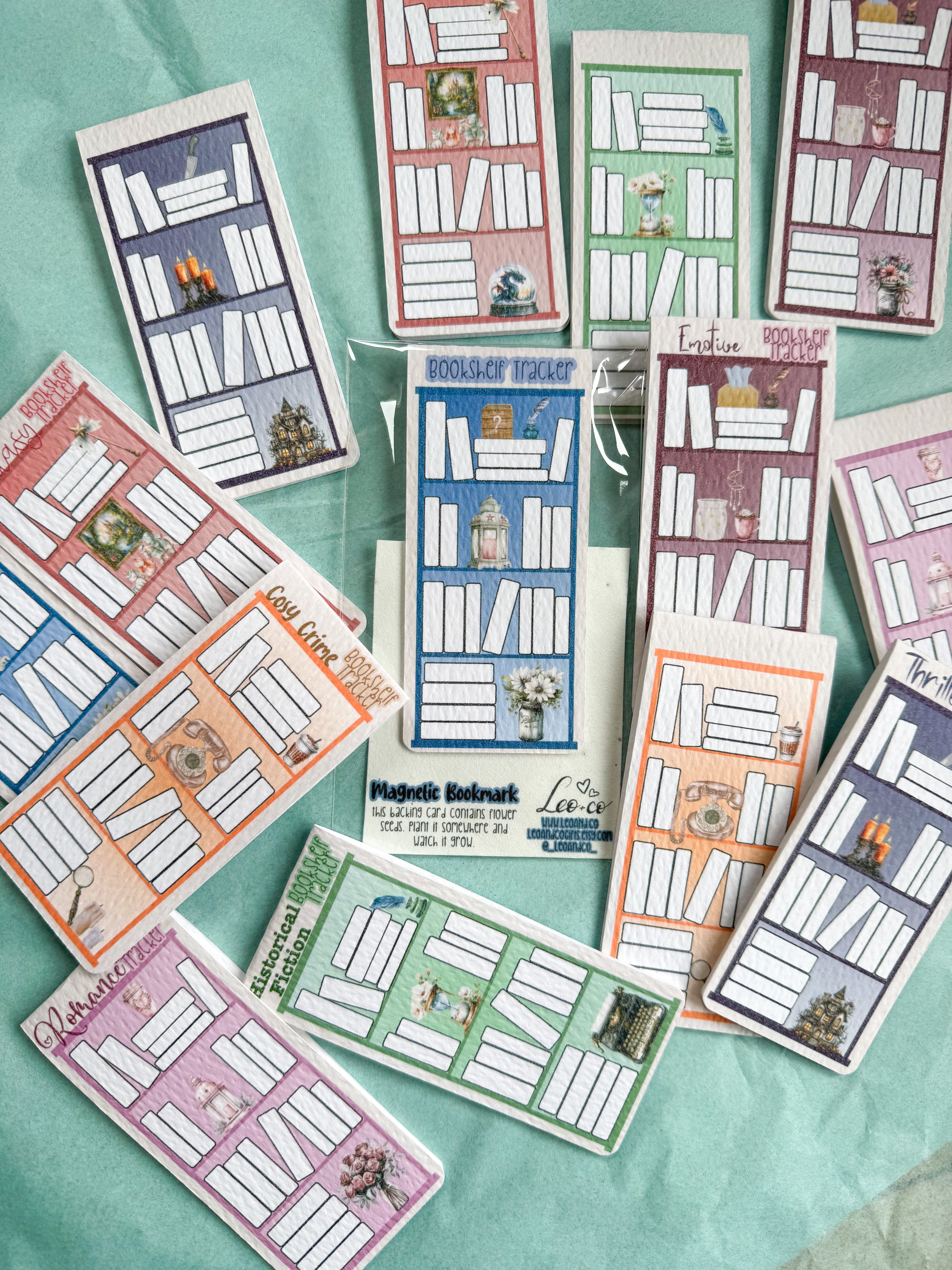 Magnetic Bookshelf Tracker Bookmark - Cosy Crime Genre