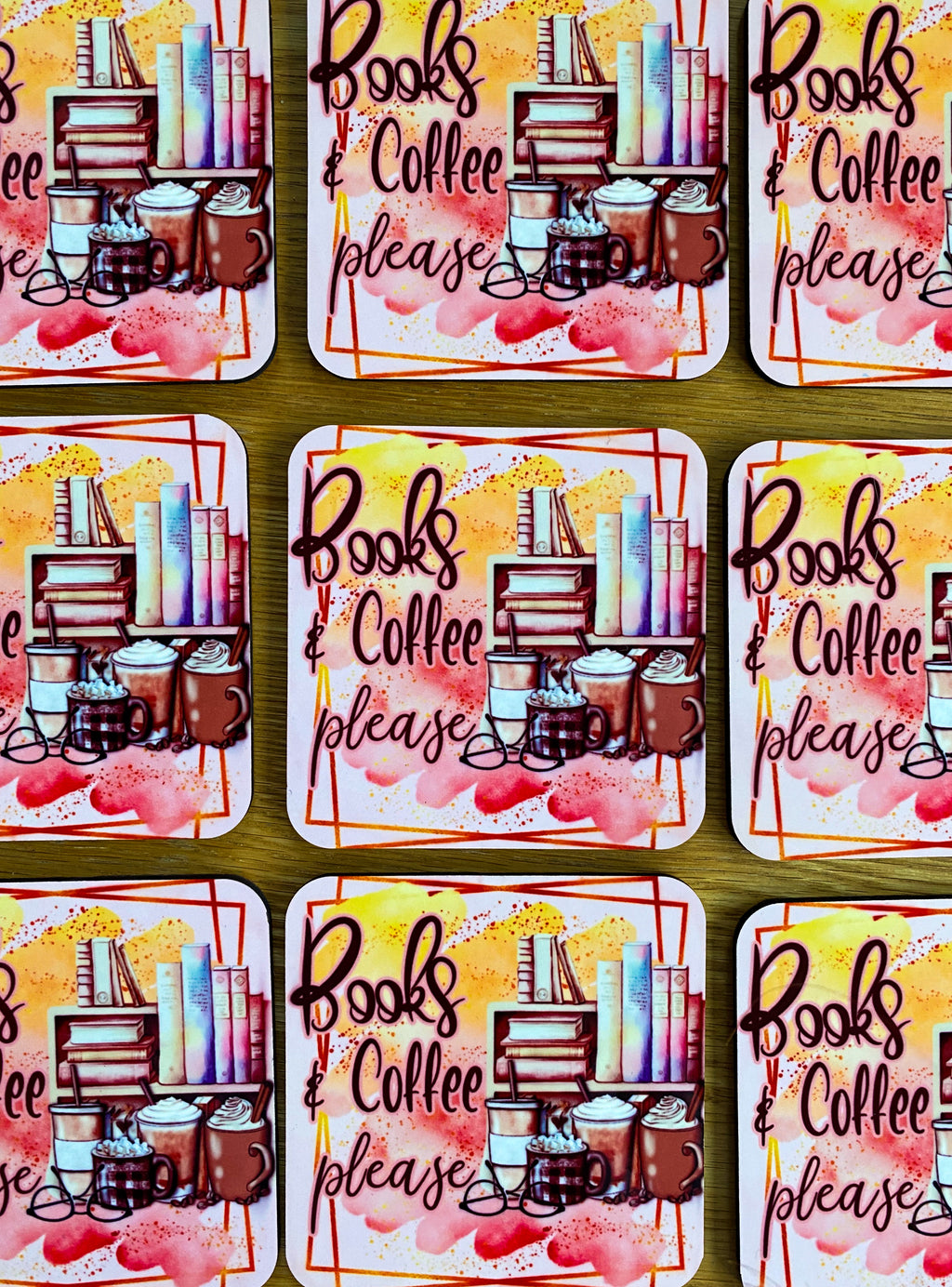 Books and Coffee Coaster