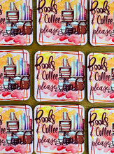 Load image into Gallery viewer, Books and Coffee Coaster
