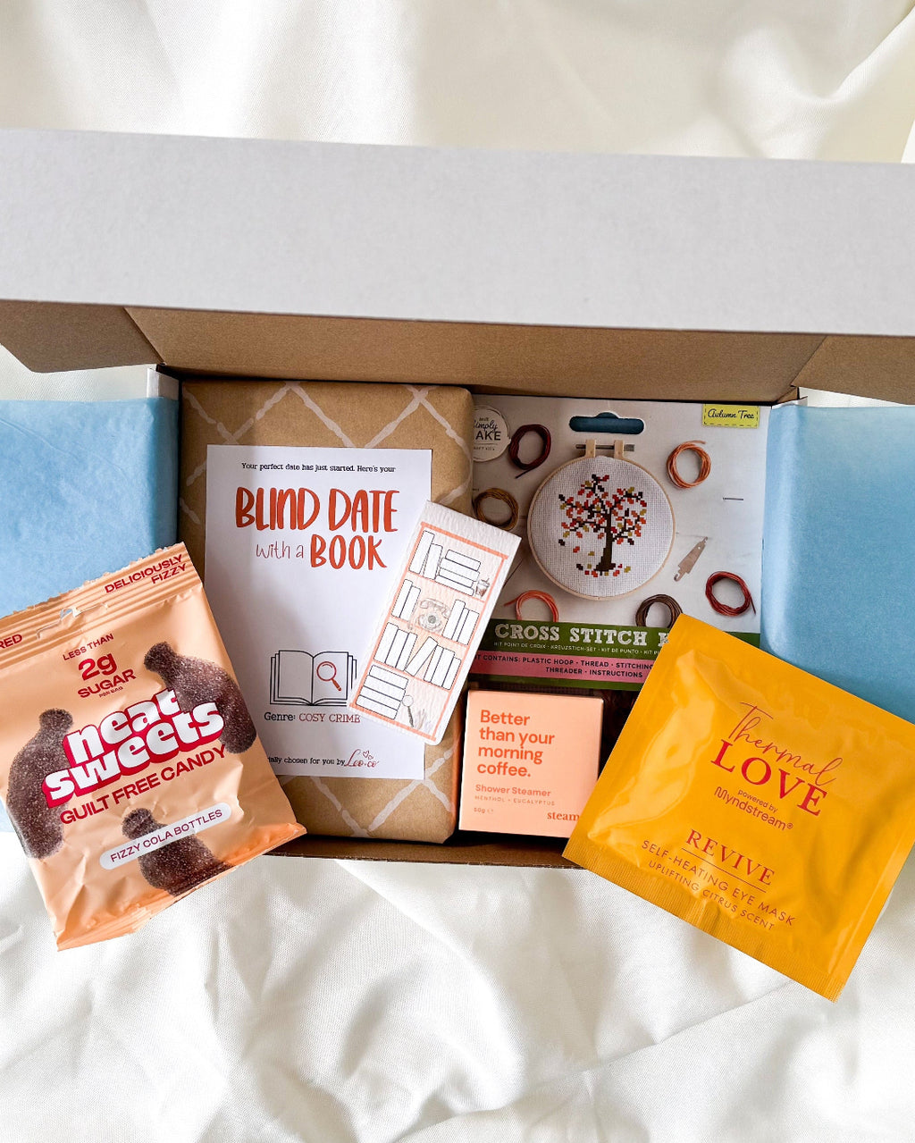 Blind Date with a Book GIFT BOX (a book + 4 mystery goodies)