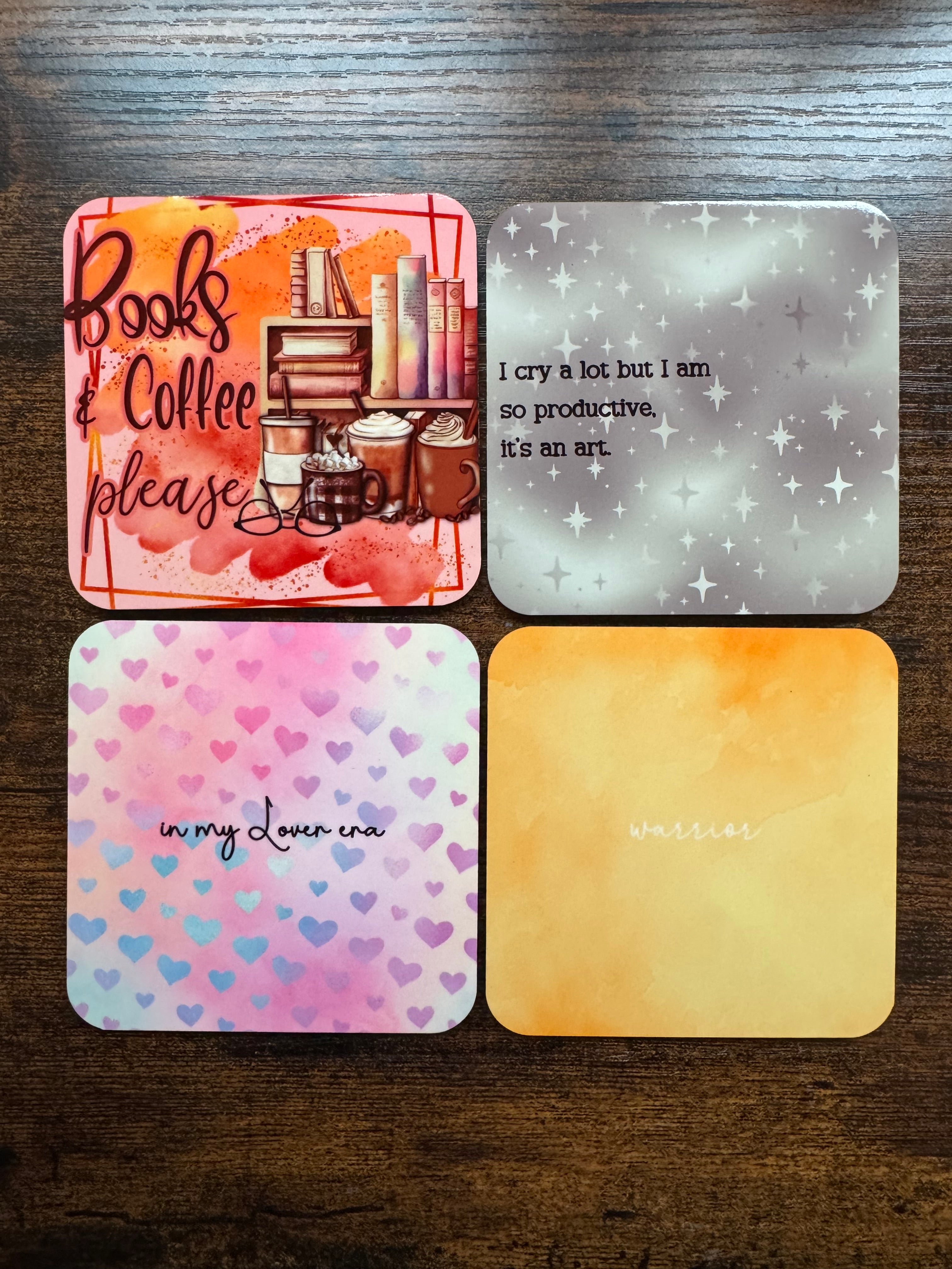 Books and Coffee Coaster
