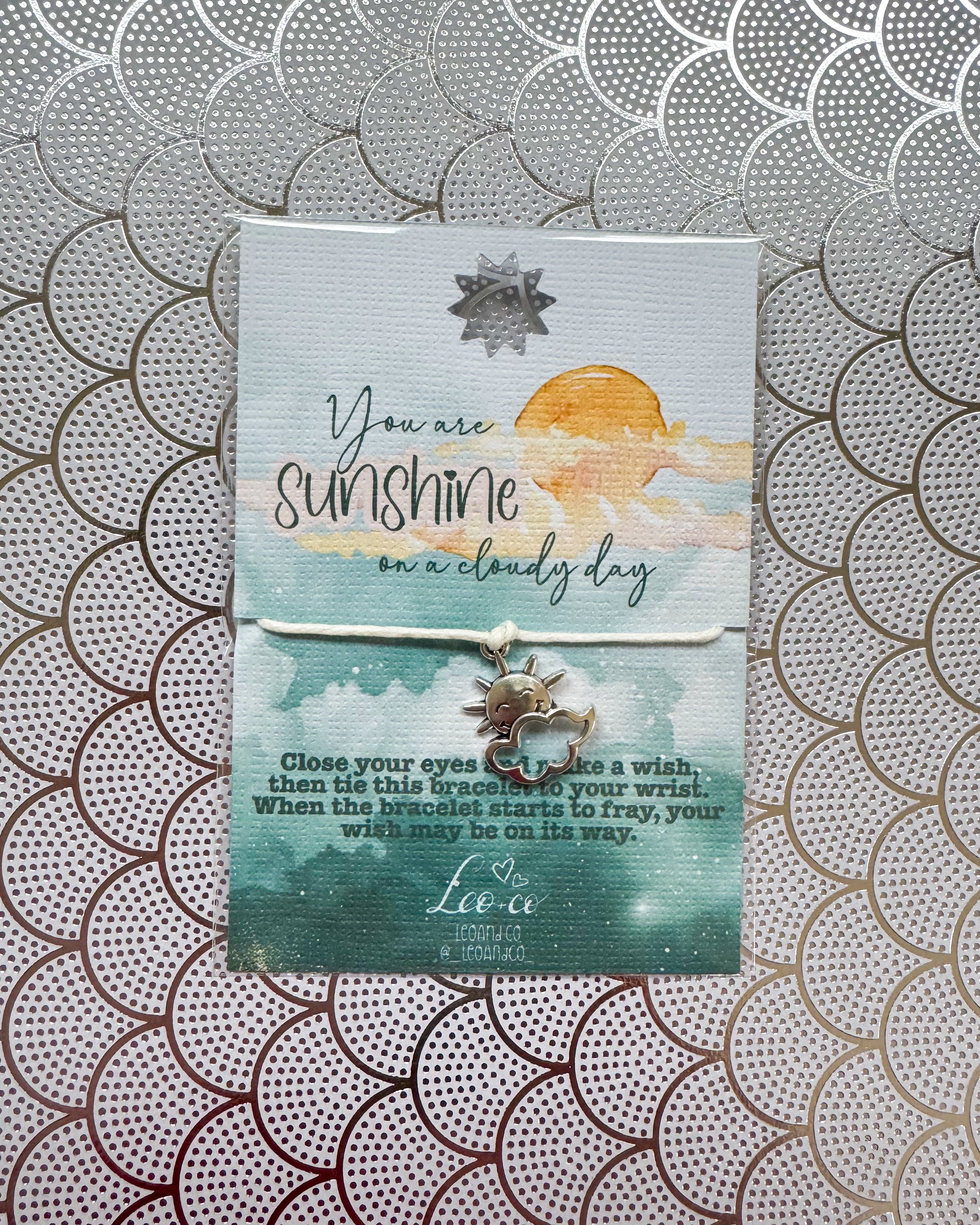 Sunshine On A Cloudy Day Wish Bracelet | Positivity Gift
