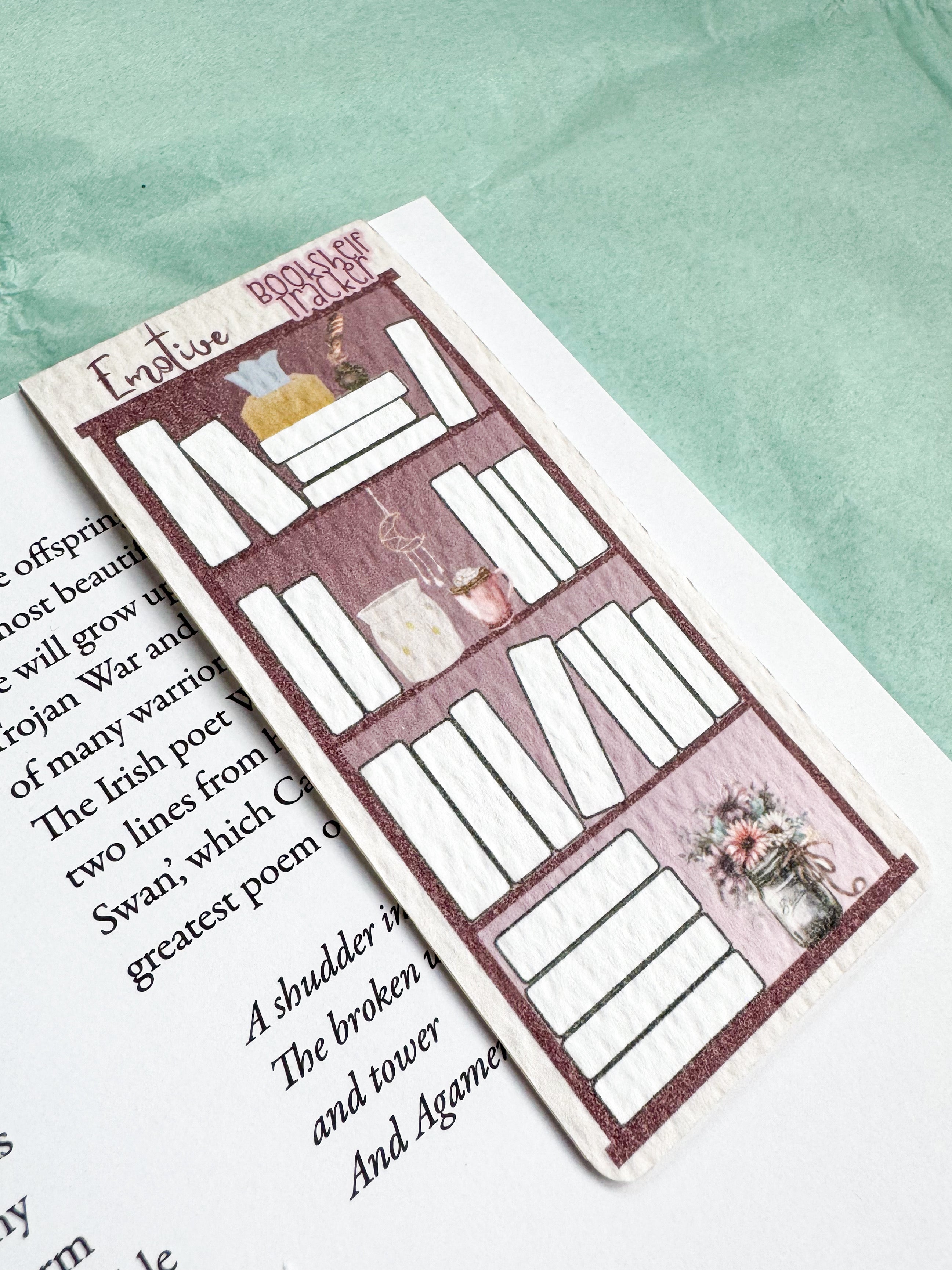 Magnetic Bookshelf Tracker Bookmark - Emotive Genre