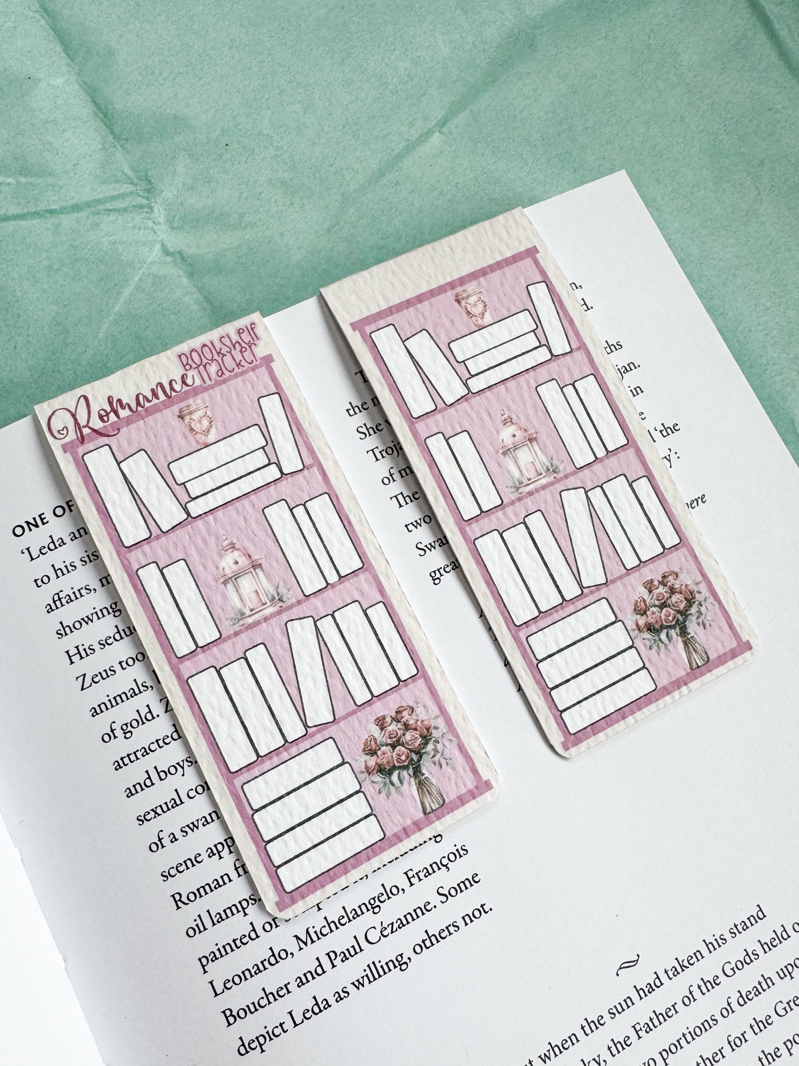 Magnetic Bookshelf Tracker Bookmark - Romance Genre