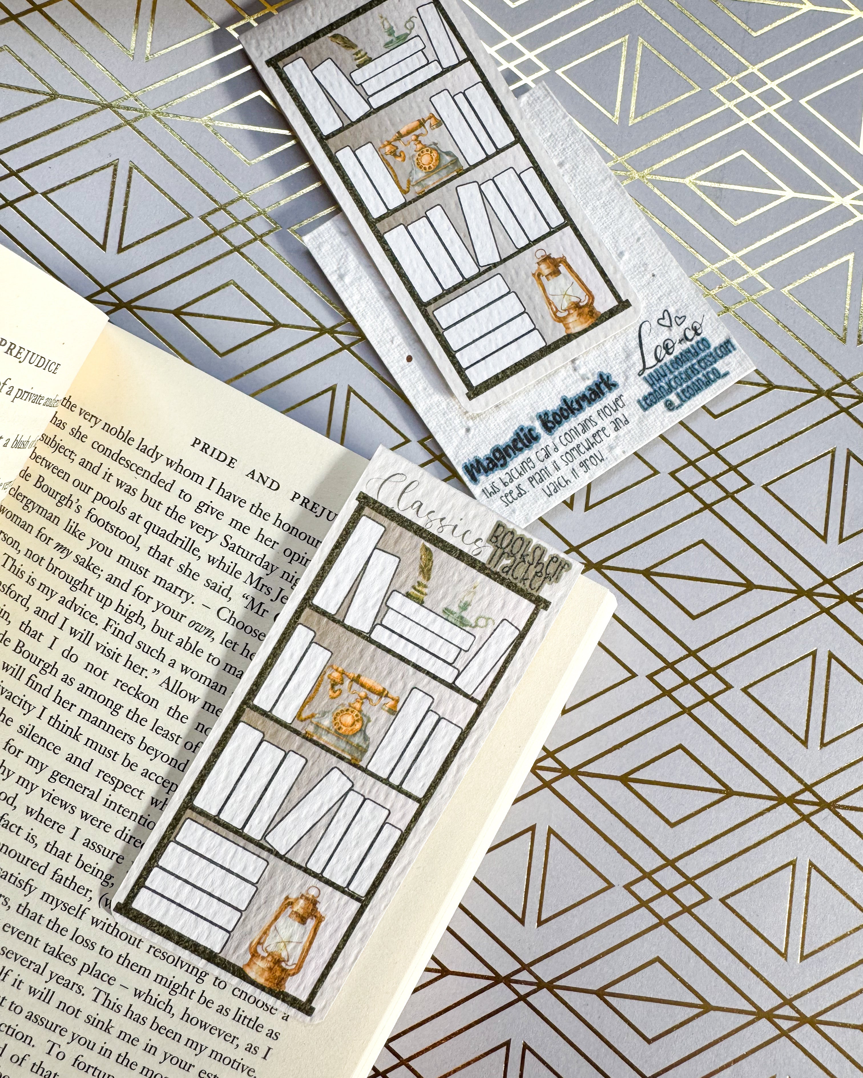 Magnetic Bookshelf Tracker Bookmark - Classics Genre