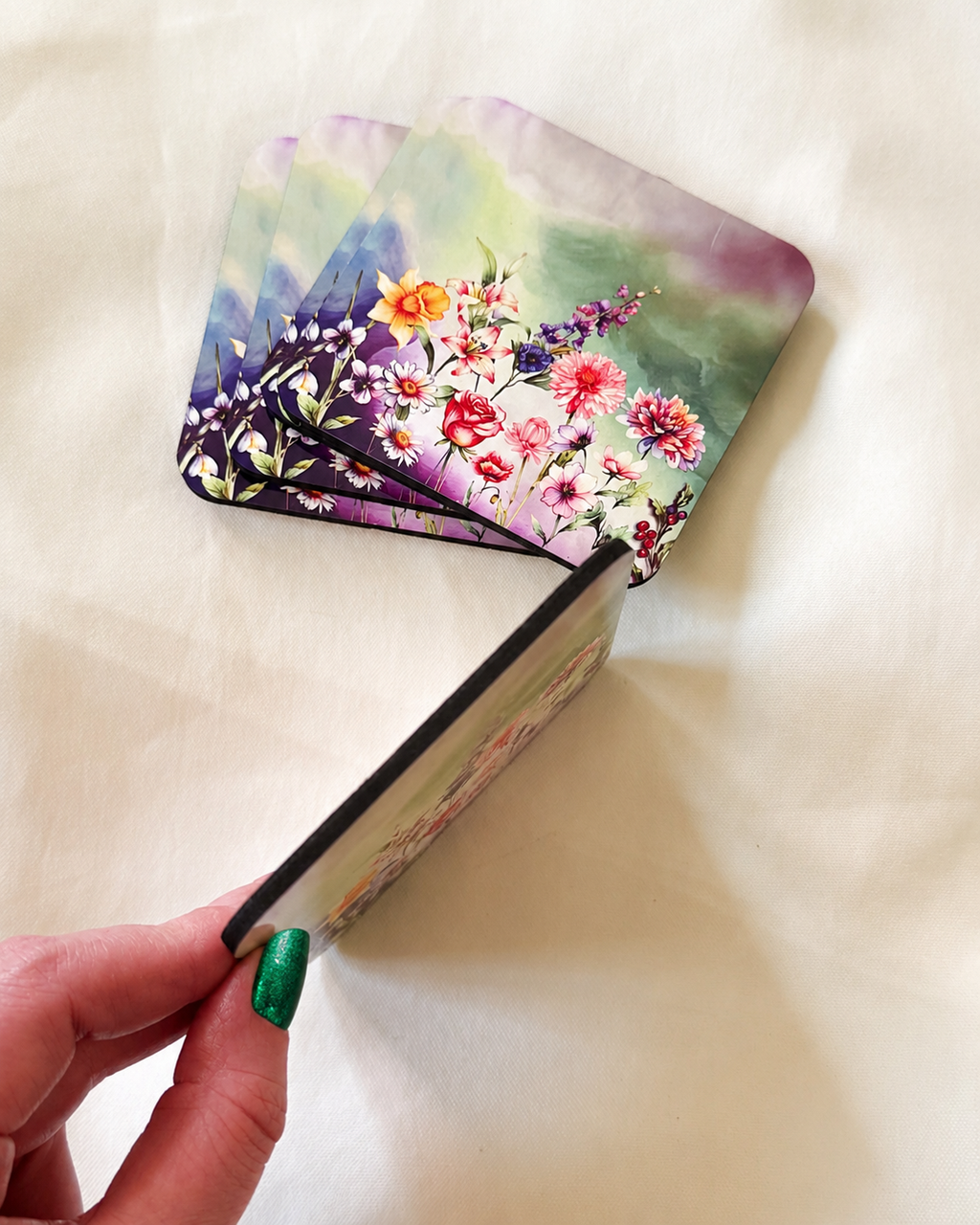 Watercolour Flowers Coaster