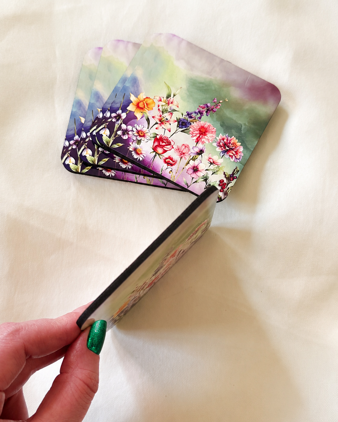Watercolour Flowers Coaster