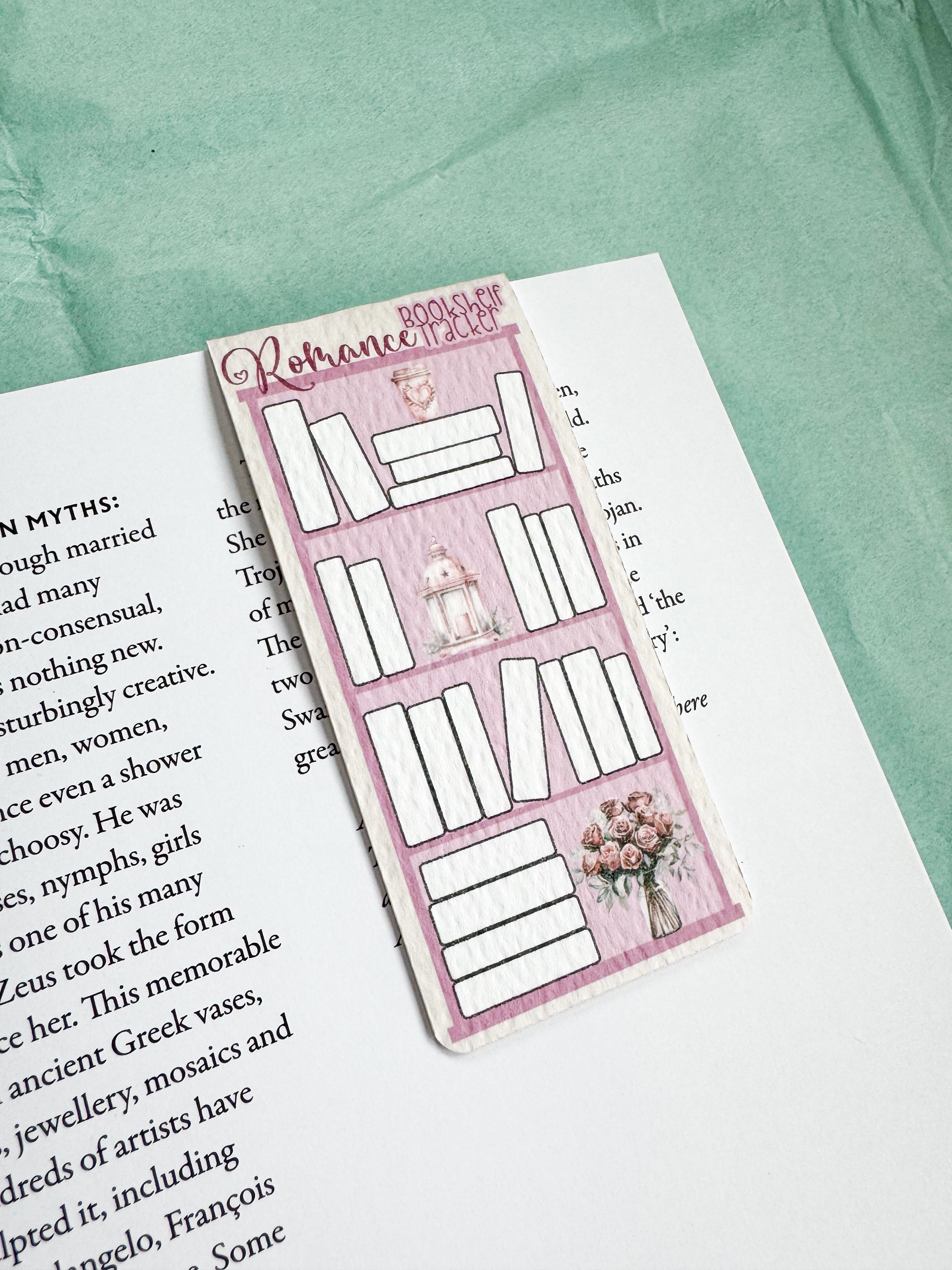 Magnetic Bookshelf Tracker Bookmark - Romance Genre