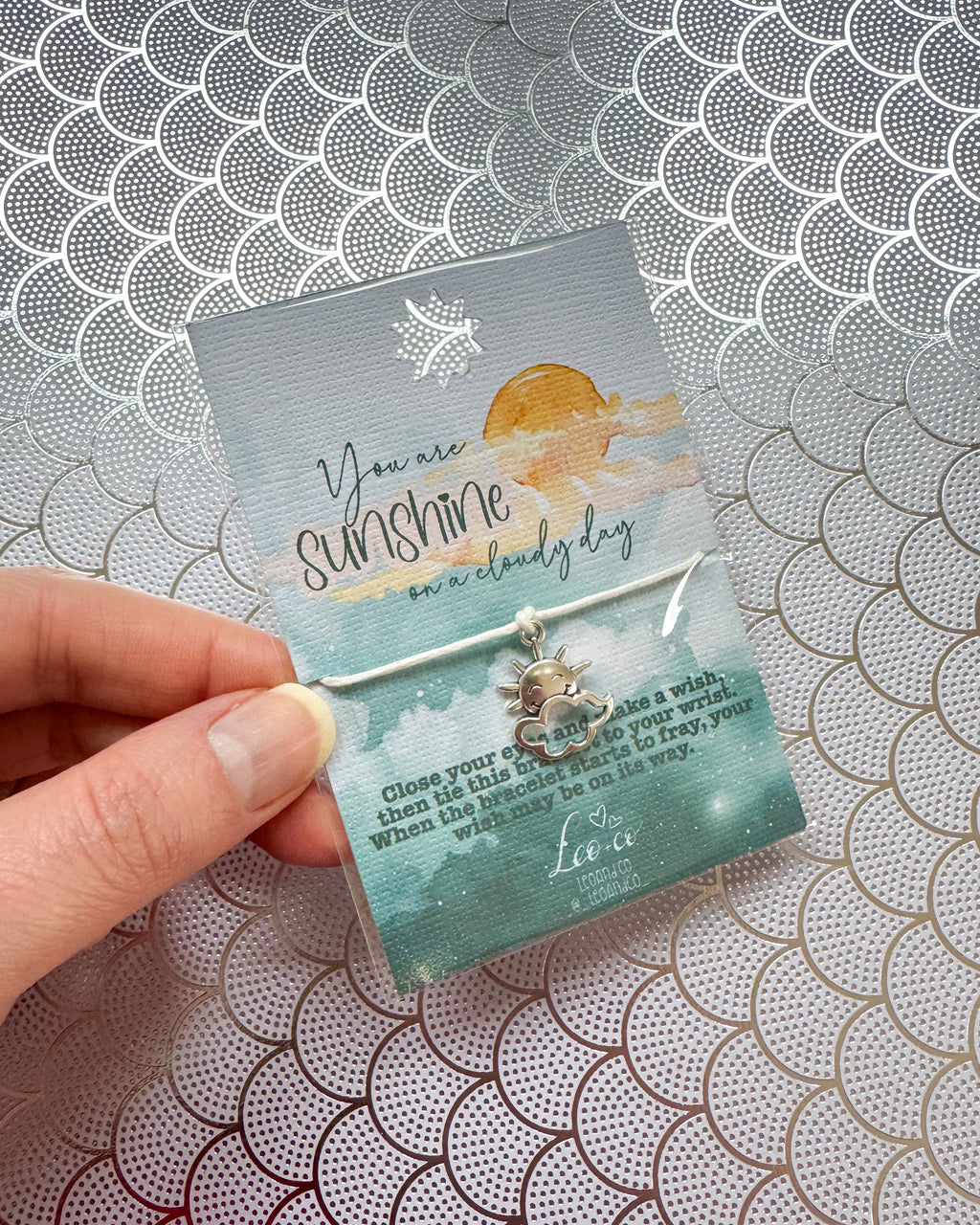 Sunshine On A Cloudy Day Wish Bracelet | Positivity Gift