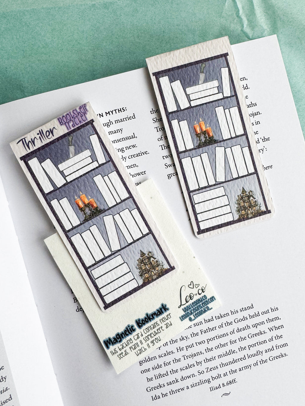 Magnetic Bookshelf Tracker Bookmark - Thriller Genre