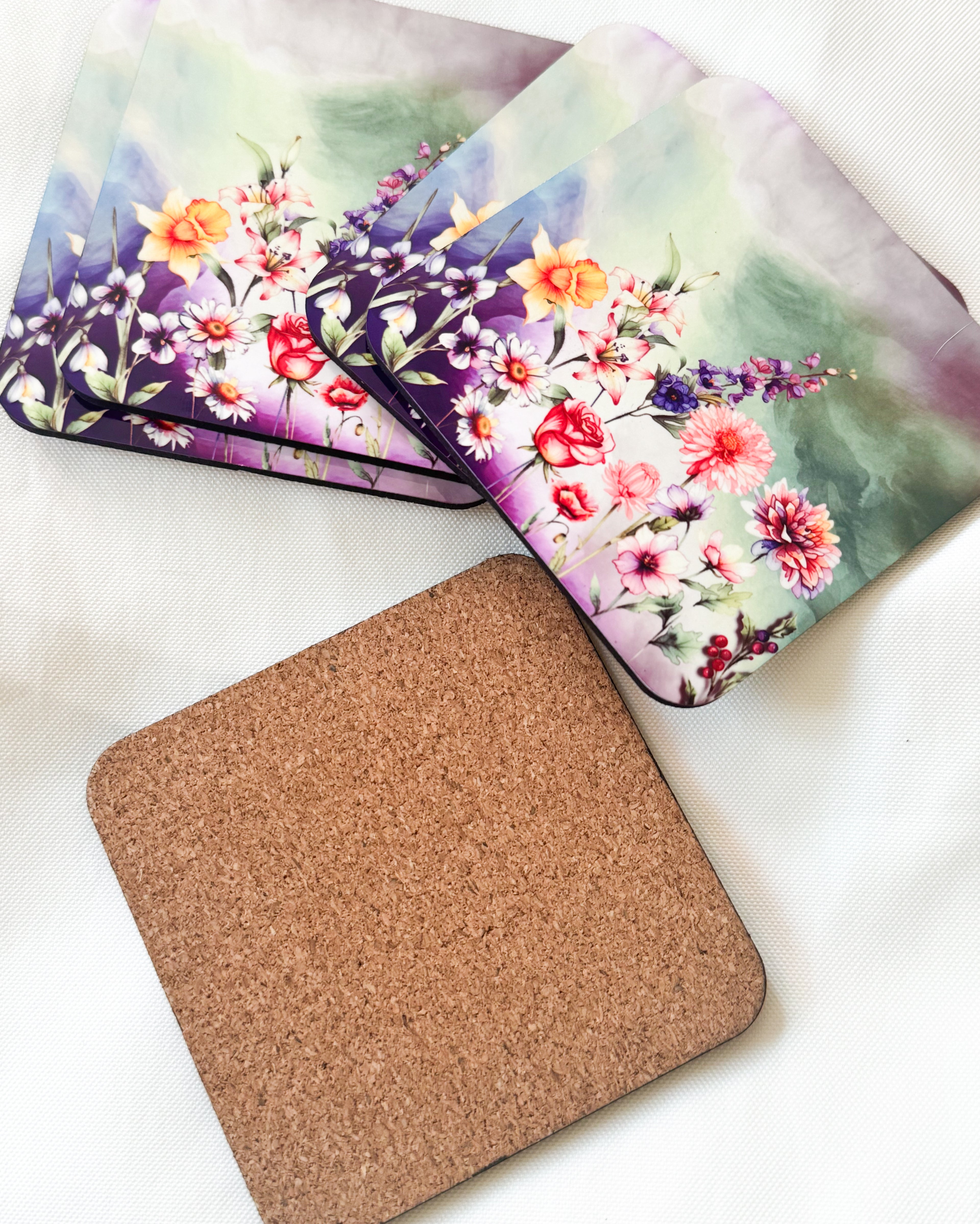 Watercolour Flowers Coaster