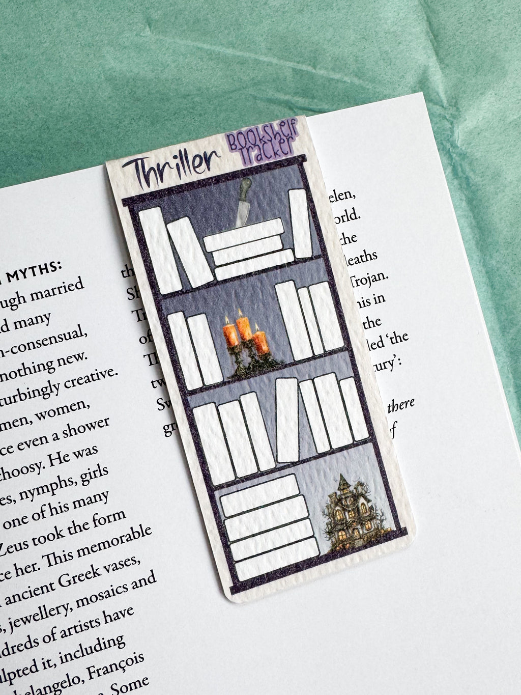 Magnetic Bookshelf Tracker Bookmark - Thriller Genre