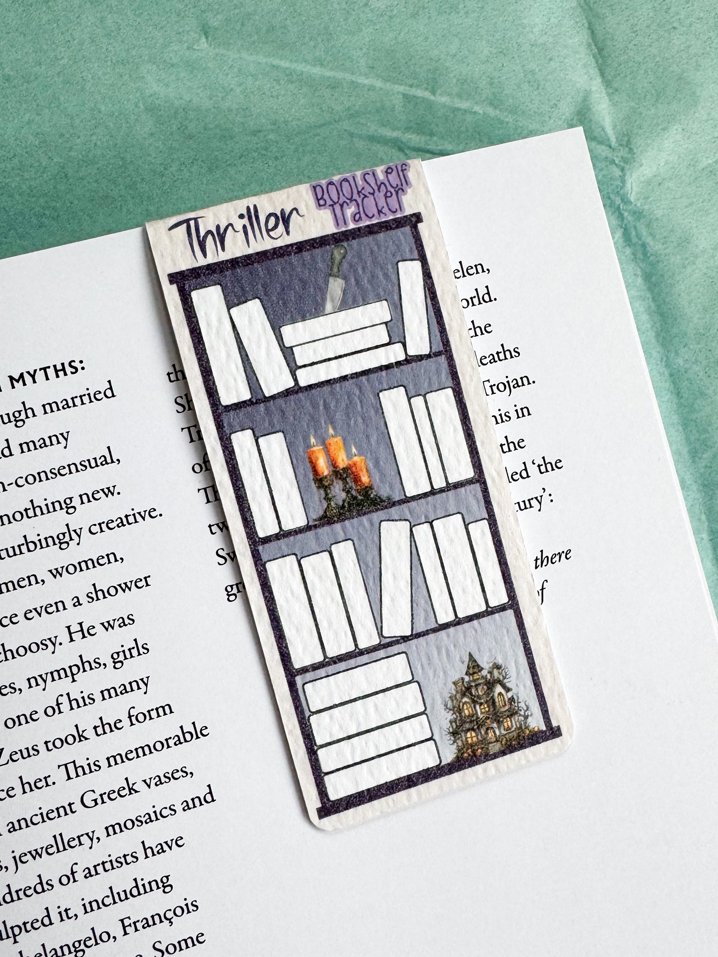 Magnetic Bookshelf Tracker Bookmark - Thriller Genre