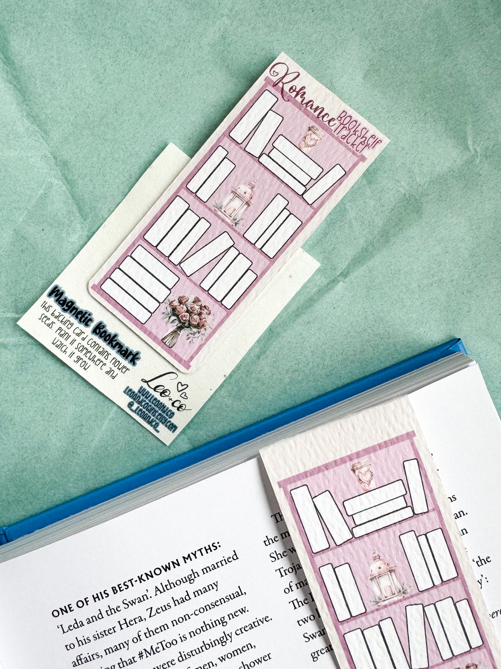 Magnetic Bookshelf Tracker Bookmark - Romance Genre