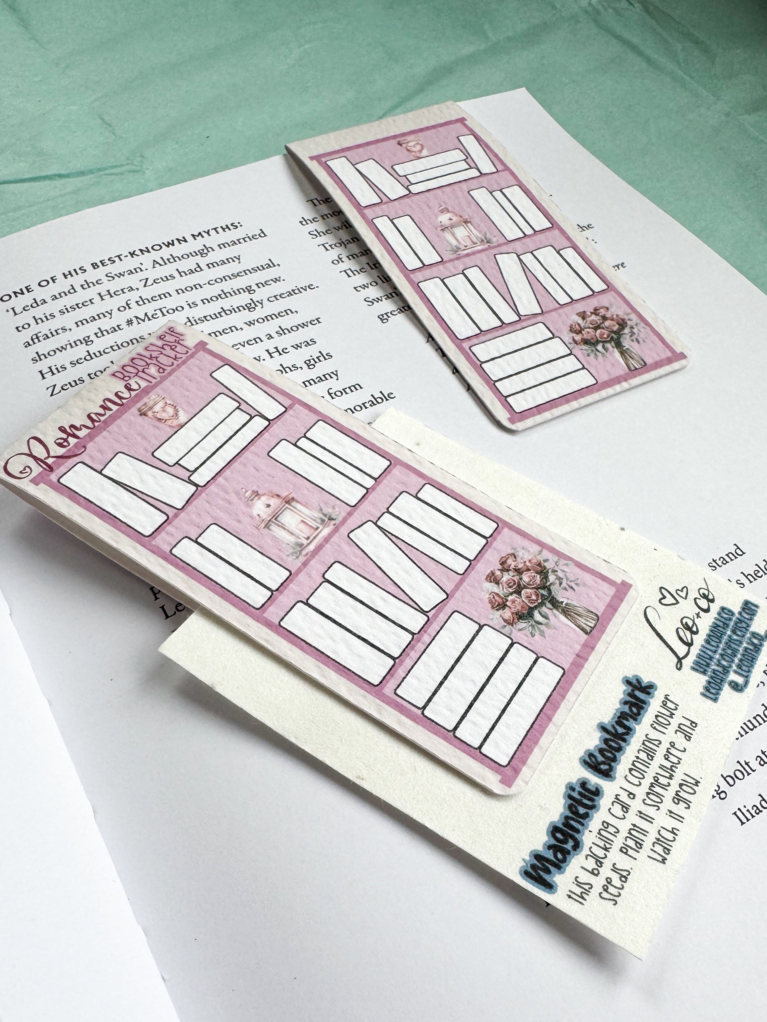 Magnetic Bookshelf Tracker Bookmark - Romance Genre