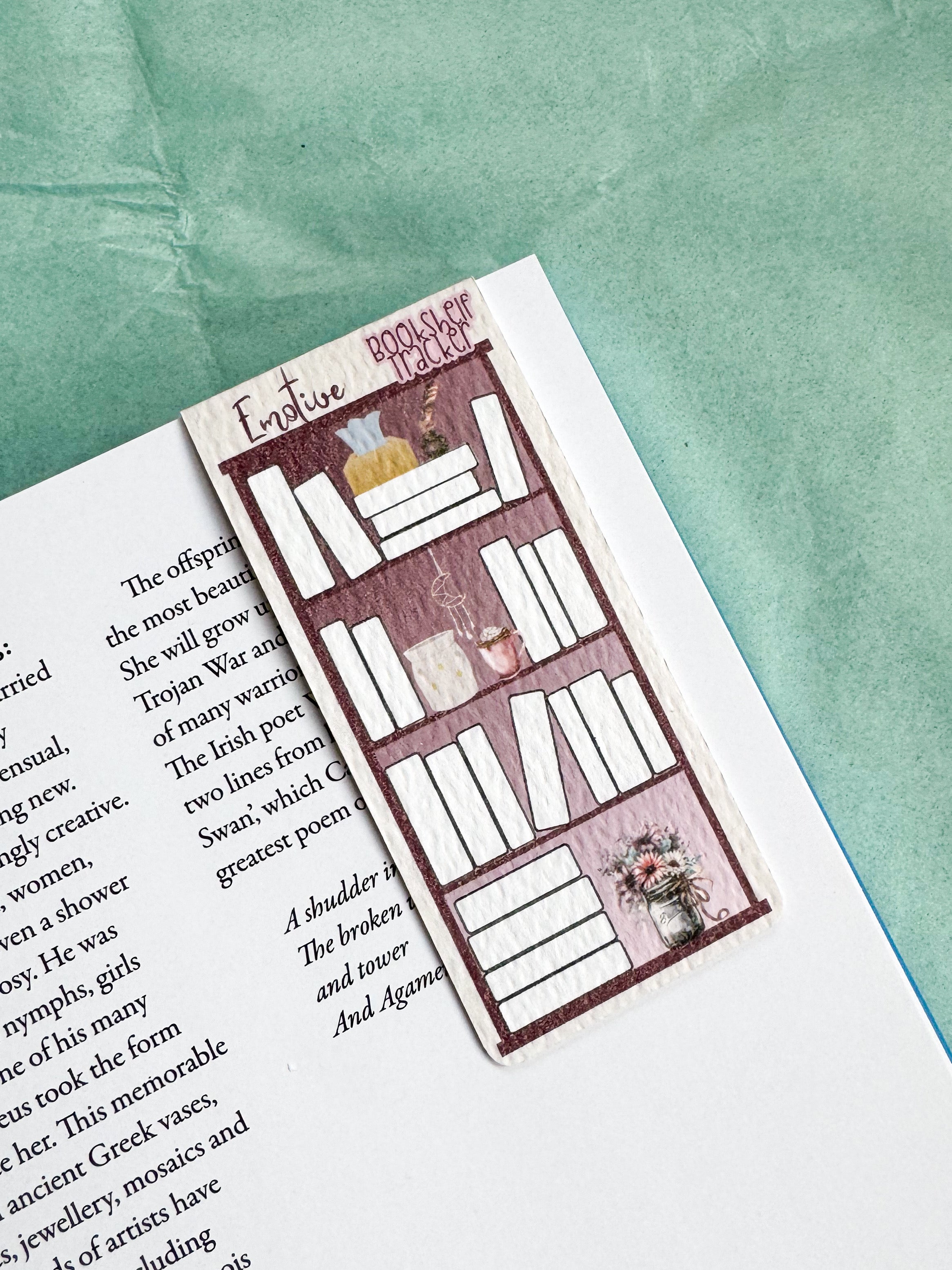 Magnetic Bookshelf Tracker Bookmark - Emotive Genre