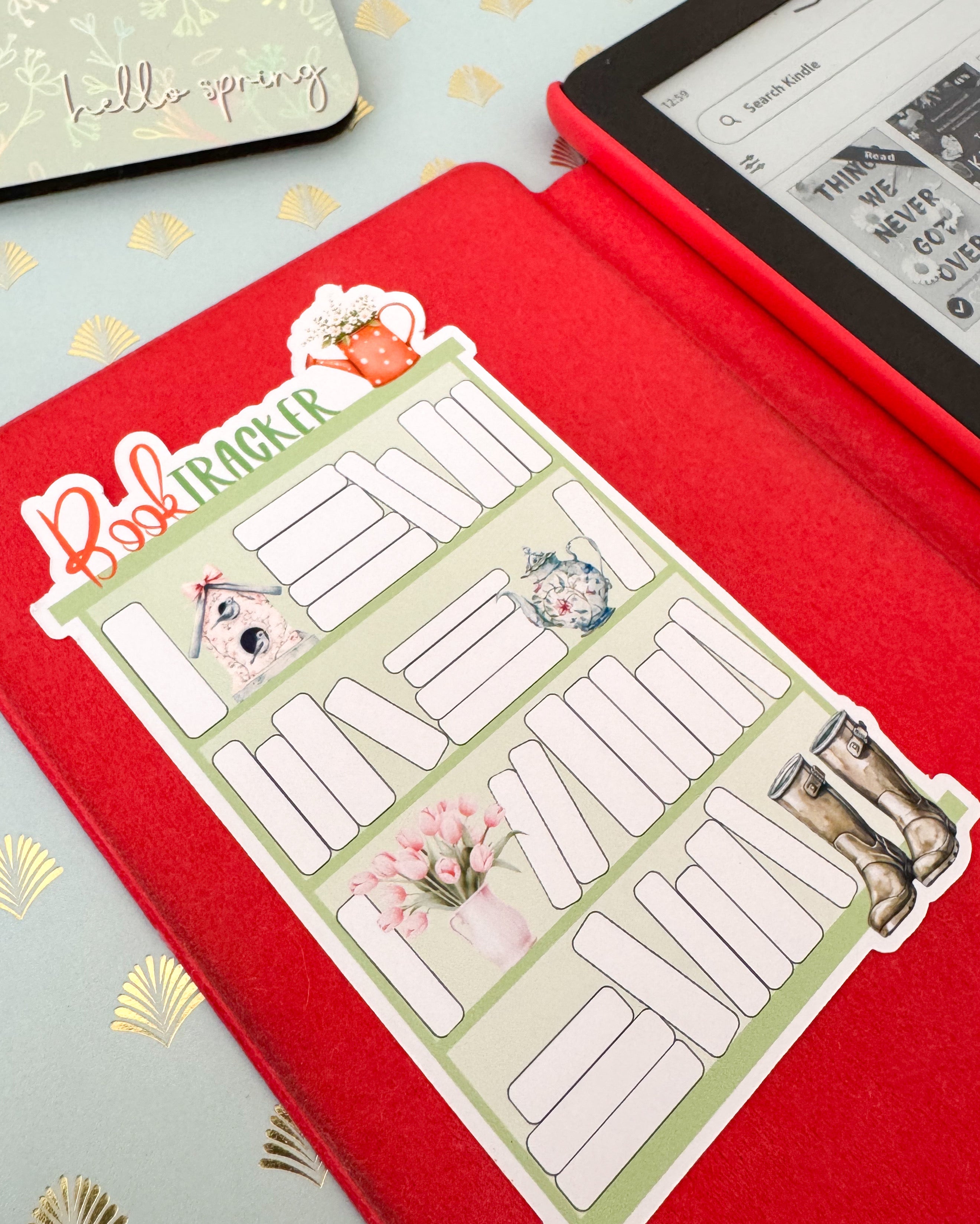 Book Tracker Sticker | Reading tracker for Kindles, planners and journals