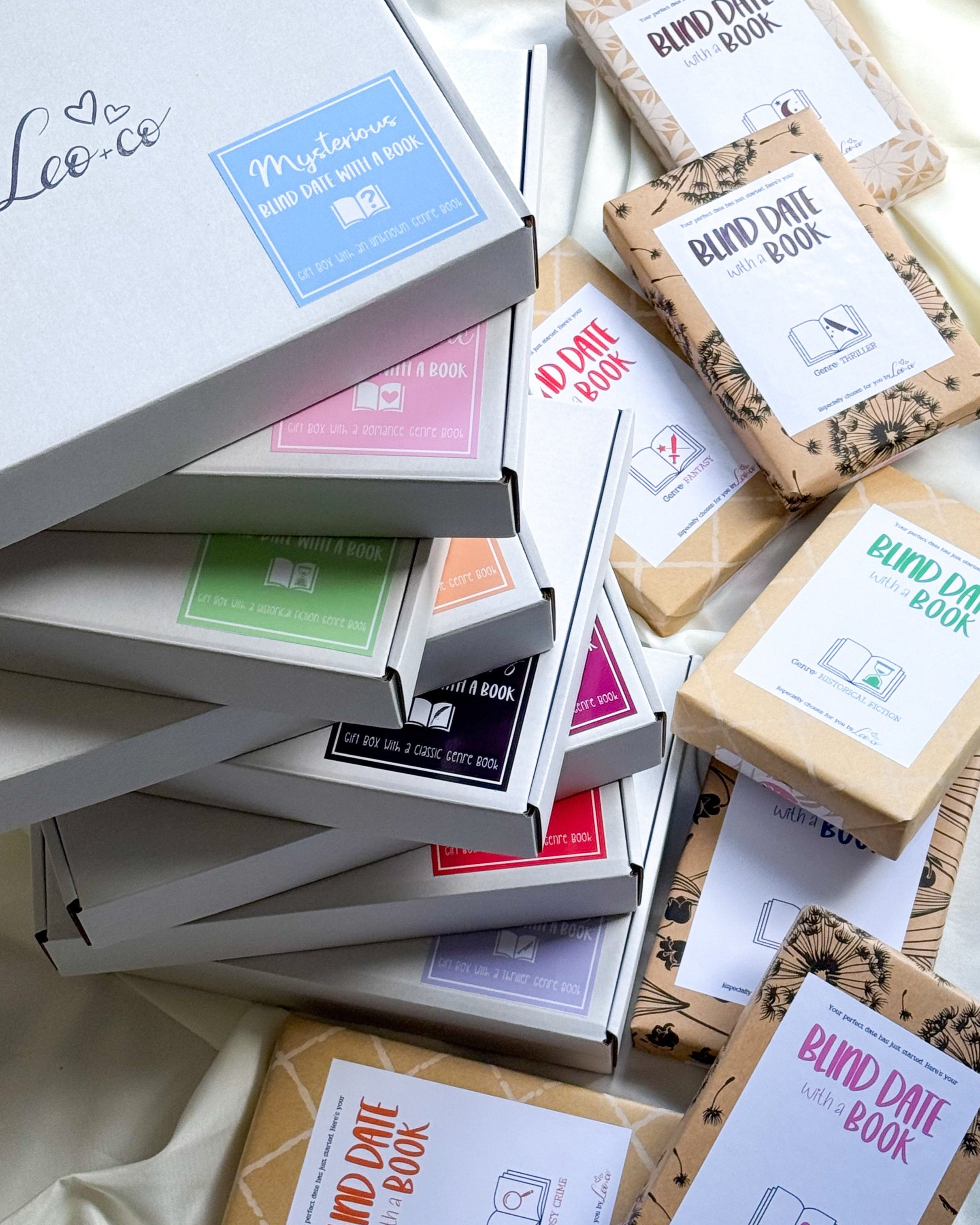 Blind Date with a Book GIFT BOX (a book + 4 mystery goodies)