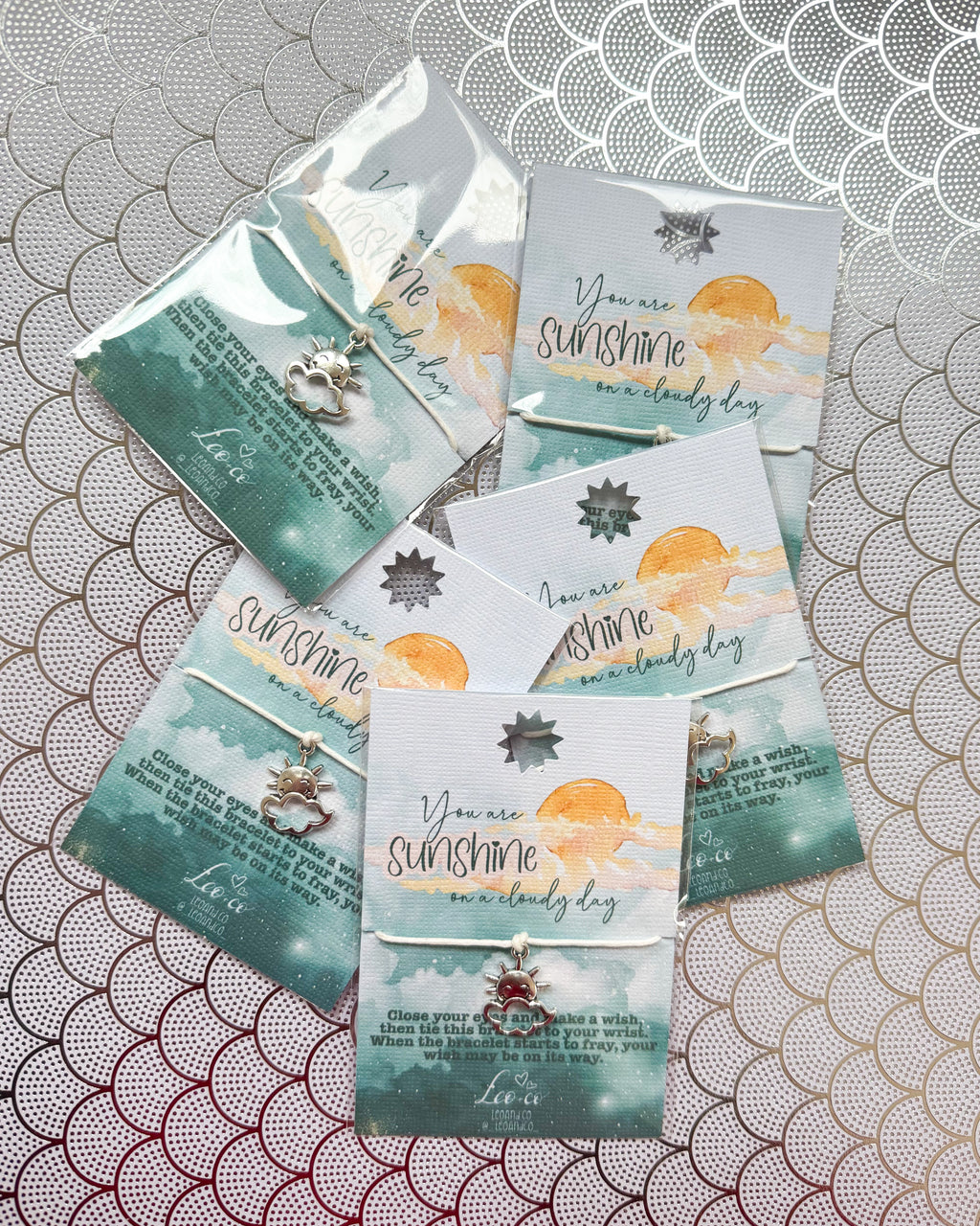 Sunshine On A Cloudy Day Wish Bracelet | Positivity Gift