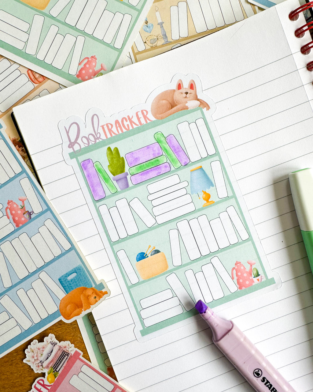 Book Tracker Sticker | Reading tracker for Kindles, planners and journals