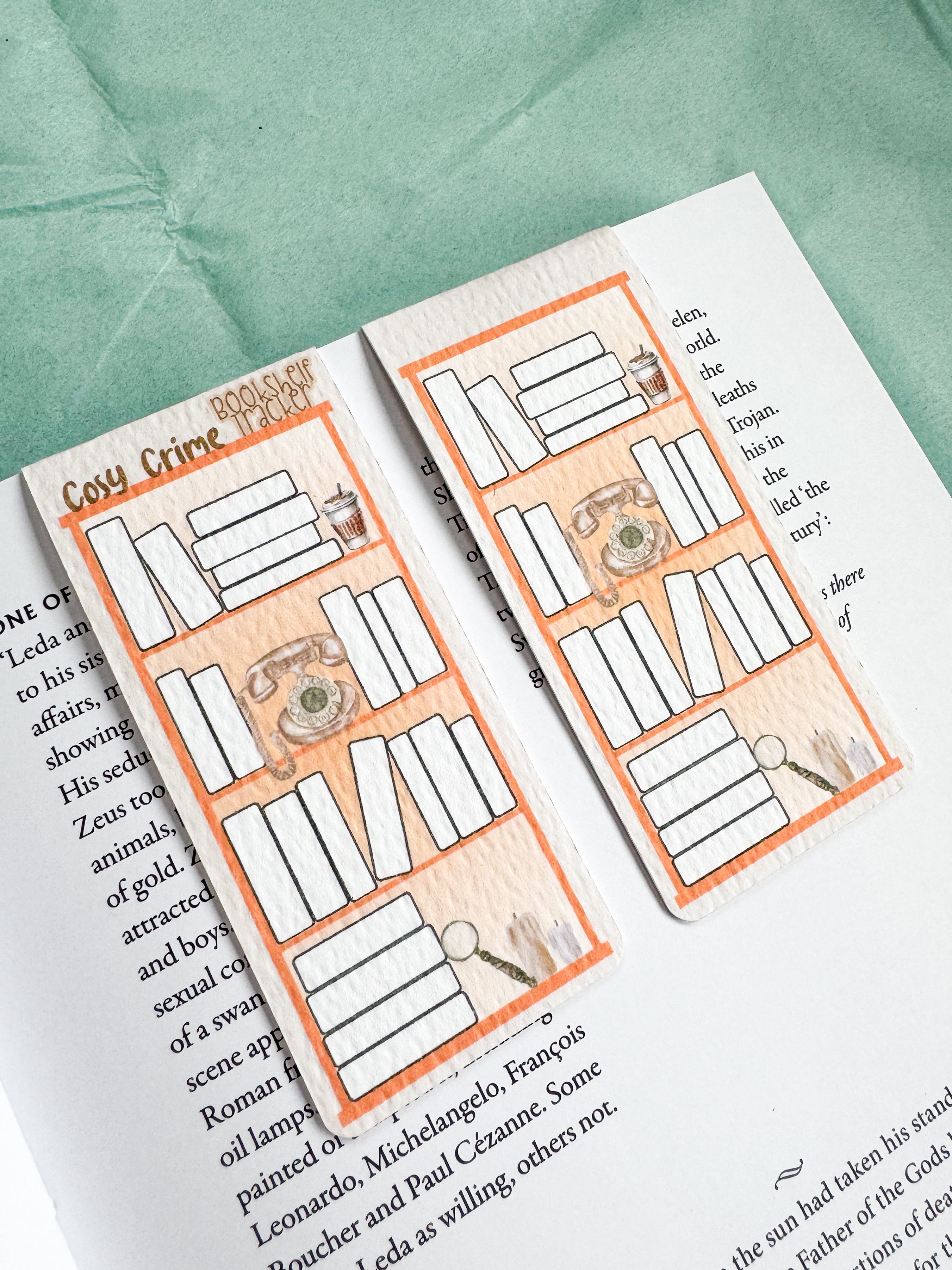 Magnetic Bookshelf Tracker Bookmark - Cosy Crime Genre