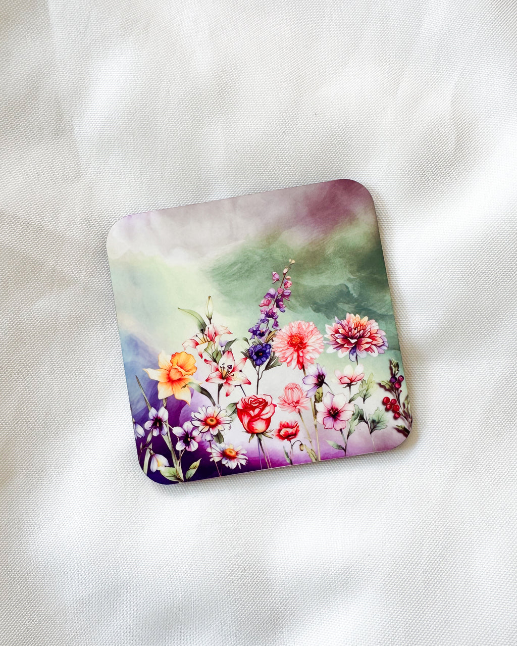 Watercolour Flowers Coaster