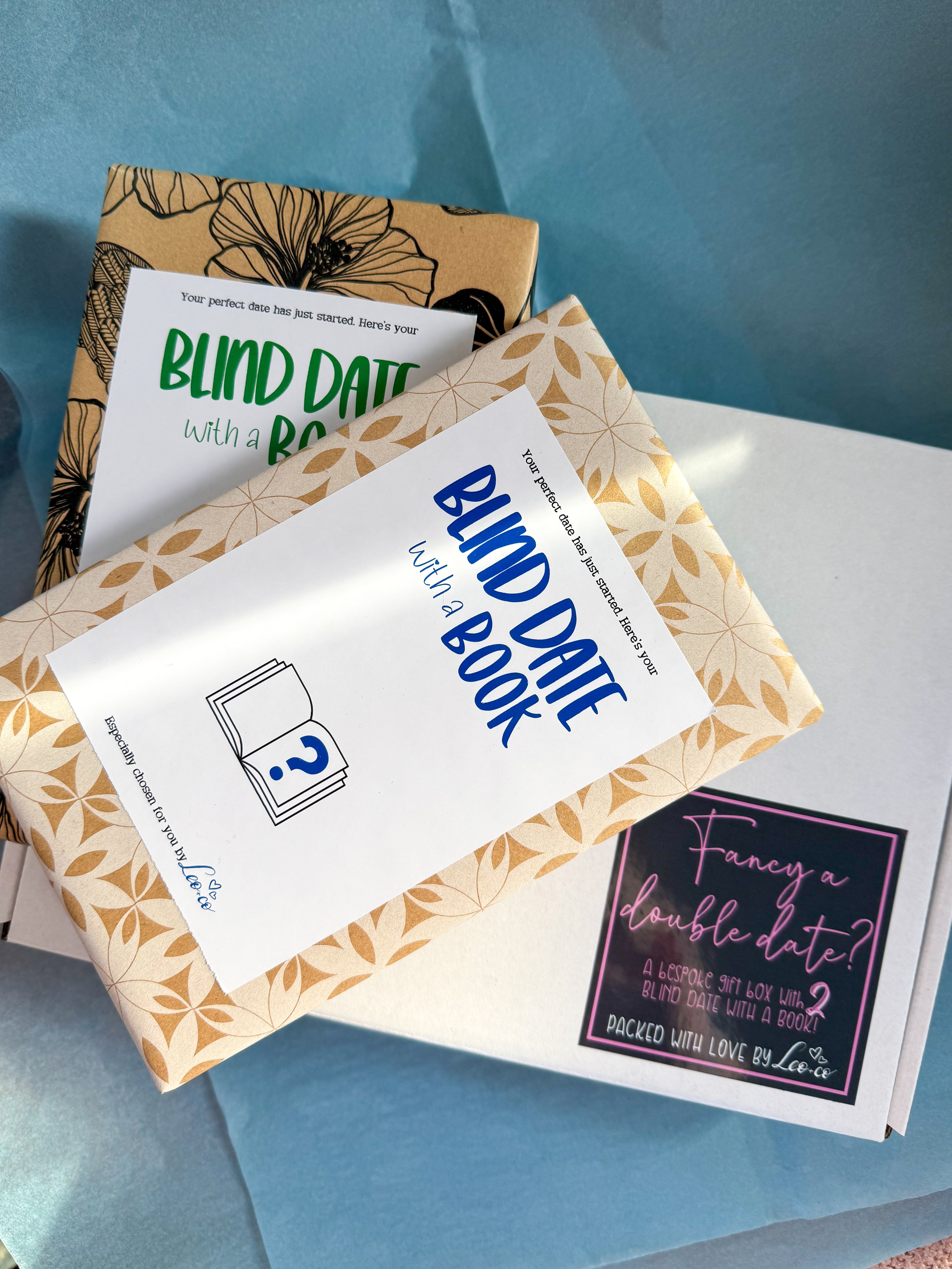 The Blind Date with TWO Books GIFT BOX (2 books + 4 mystery goodies)
