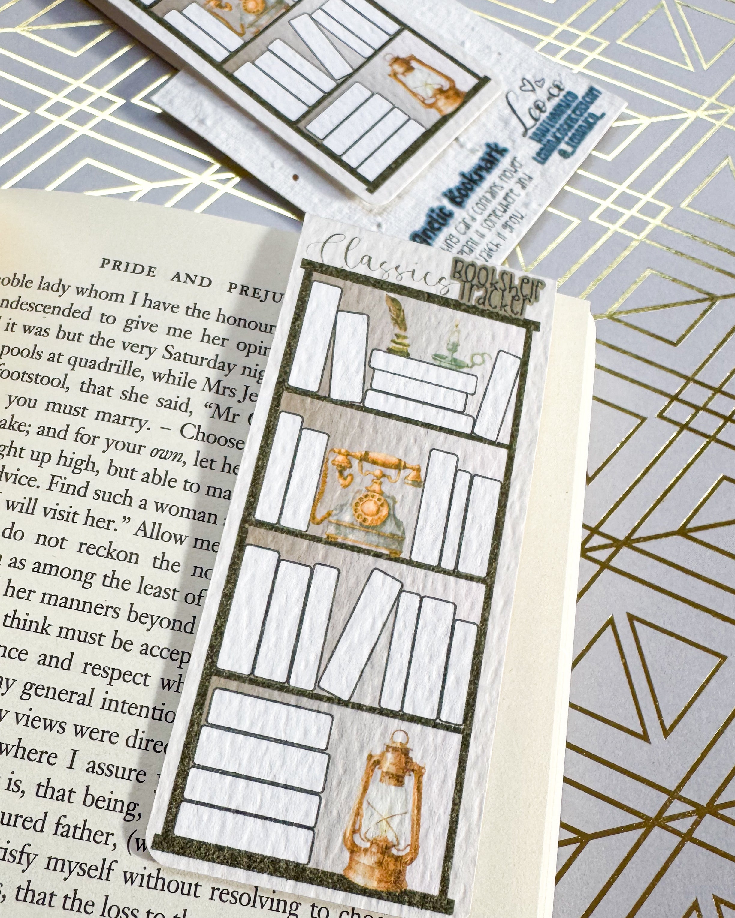 Magnetic Bookshelf Tracker Bookmark - Classics Genre