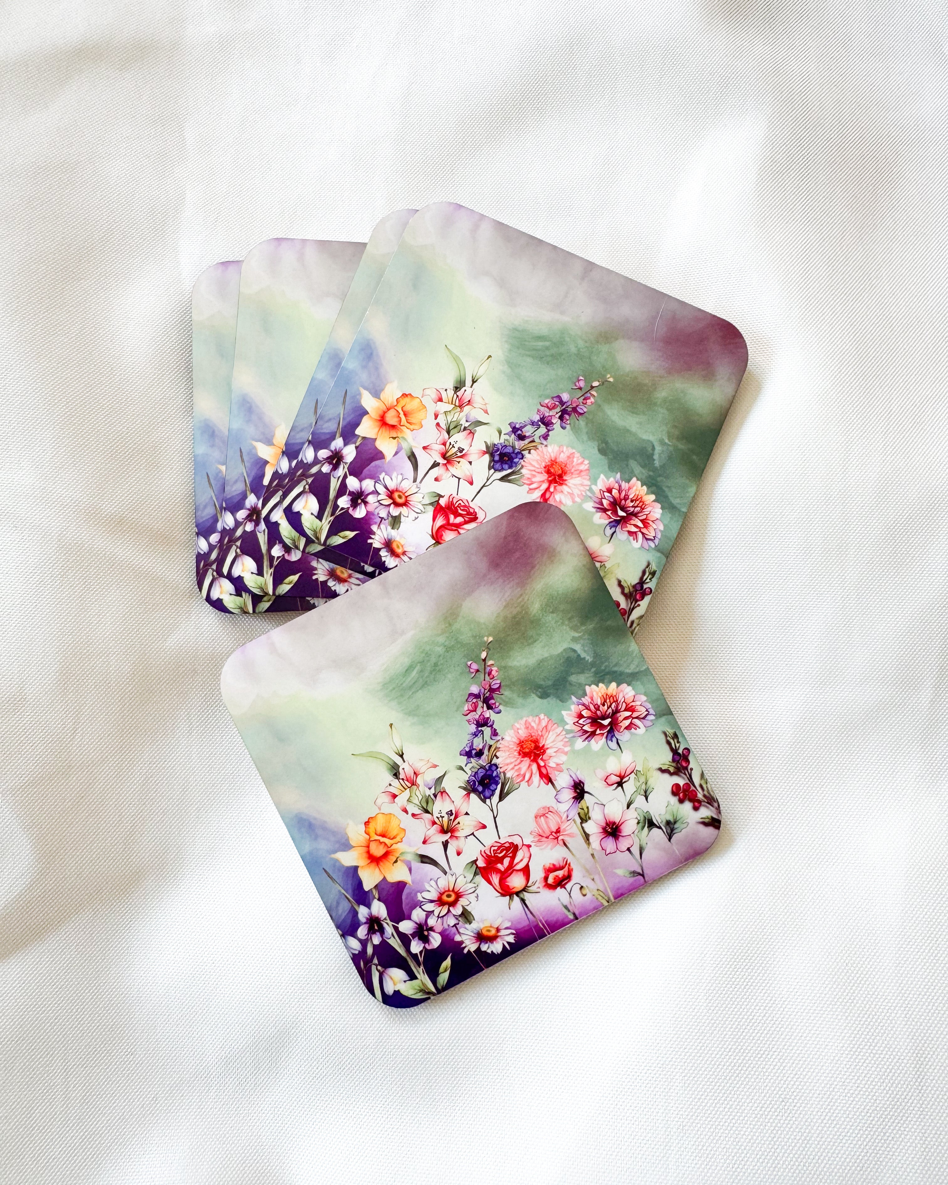 Watercolour Flowers Coaster