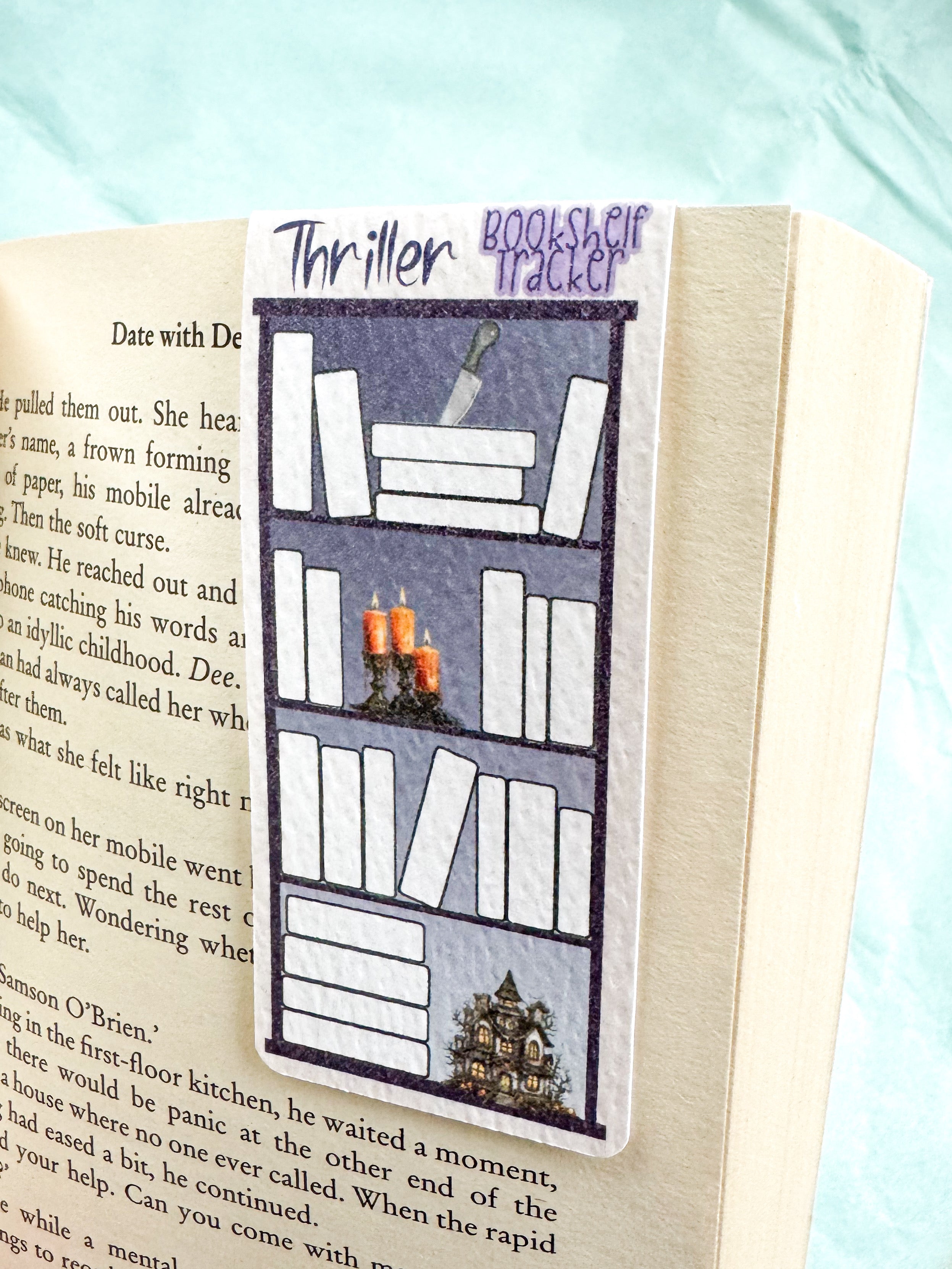 Magnetic Bookshelf Tracker Bookmark - Thriller Genre