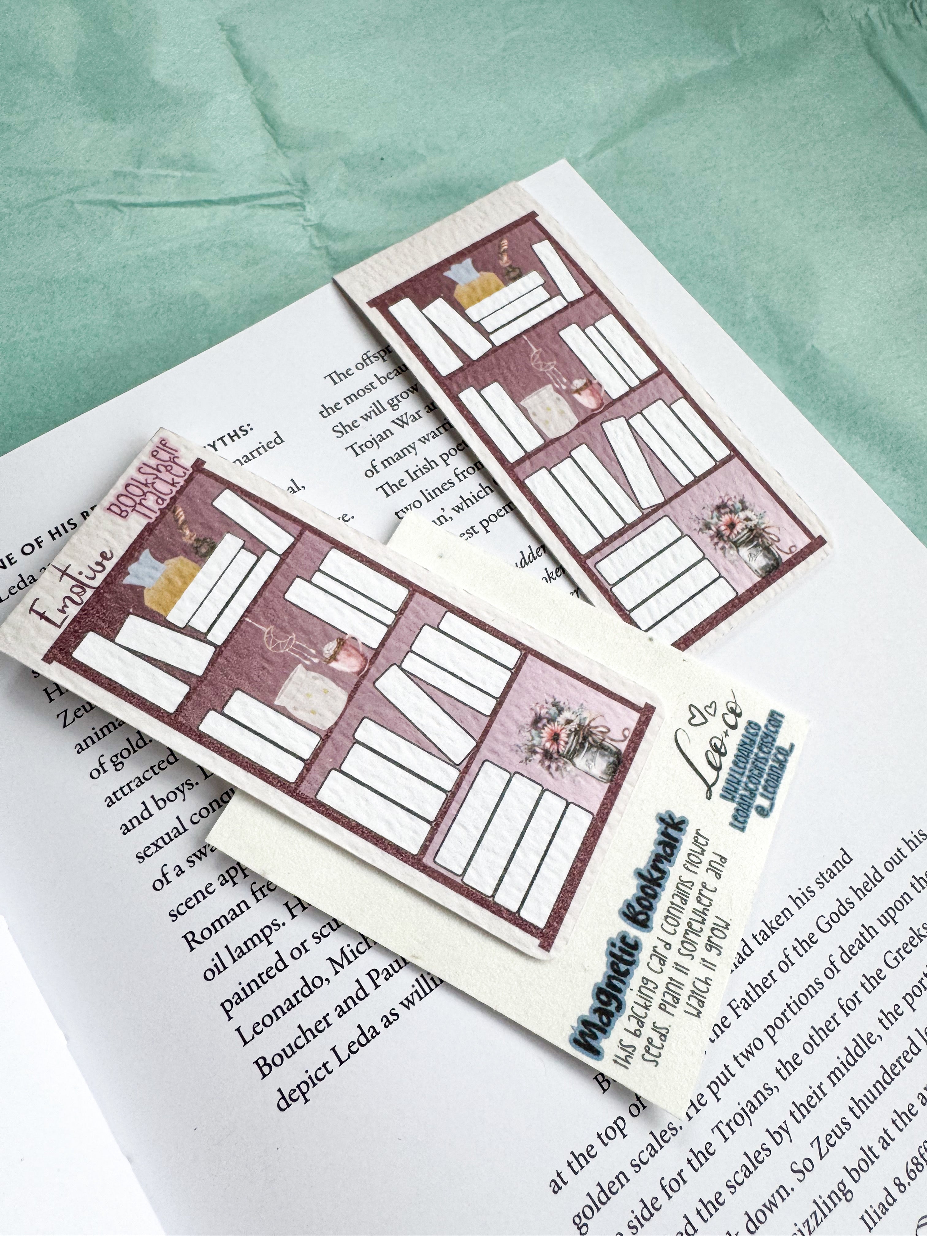Magnetic Bookshelf Tracker Bookmark - Emotive Genre