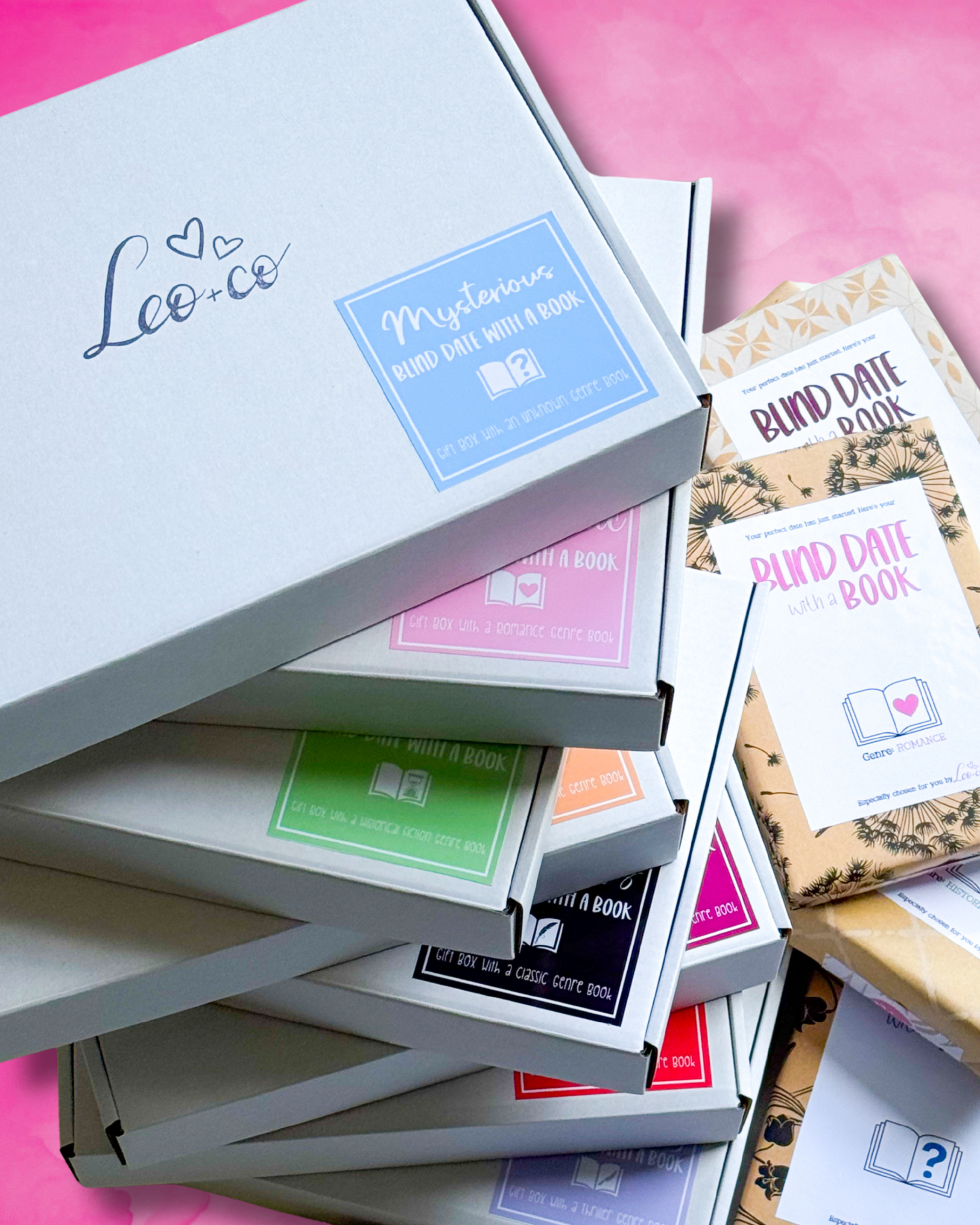 Blind Date with a Book GIFT BOX (a book + 4 mystery goodies)