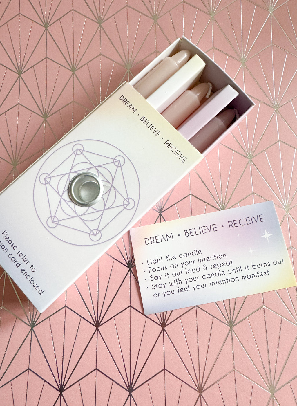 3 Manifestation Spell Candles in a Box