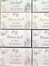 Load image into Gallery viewer, 3 Magic Spell Candles in a Box | Love Spell | Happiness Spell | Protection Spell | Luck Spell
