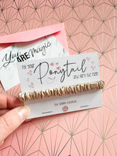 Load image into Gallery viewer, Silk Skinny Scrunchie: Fix Your Ponytail And Turn The Page (champagne)
