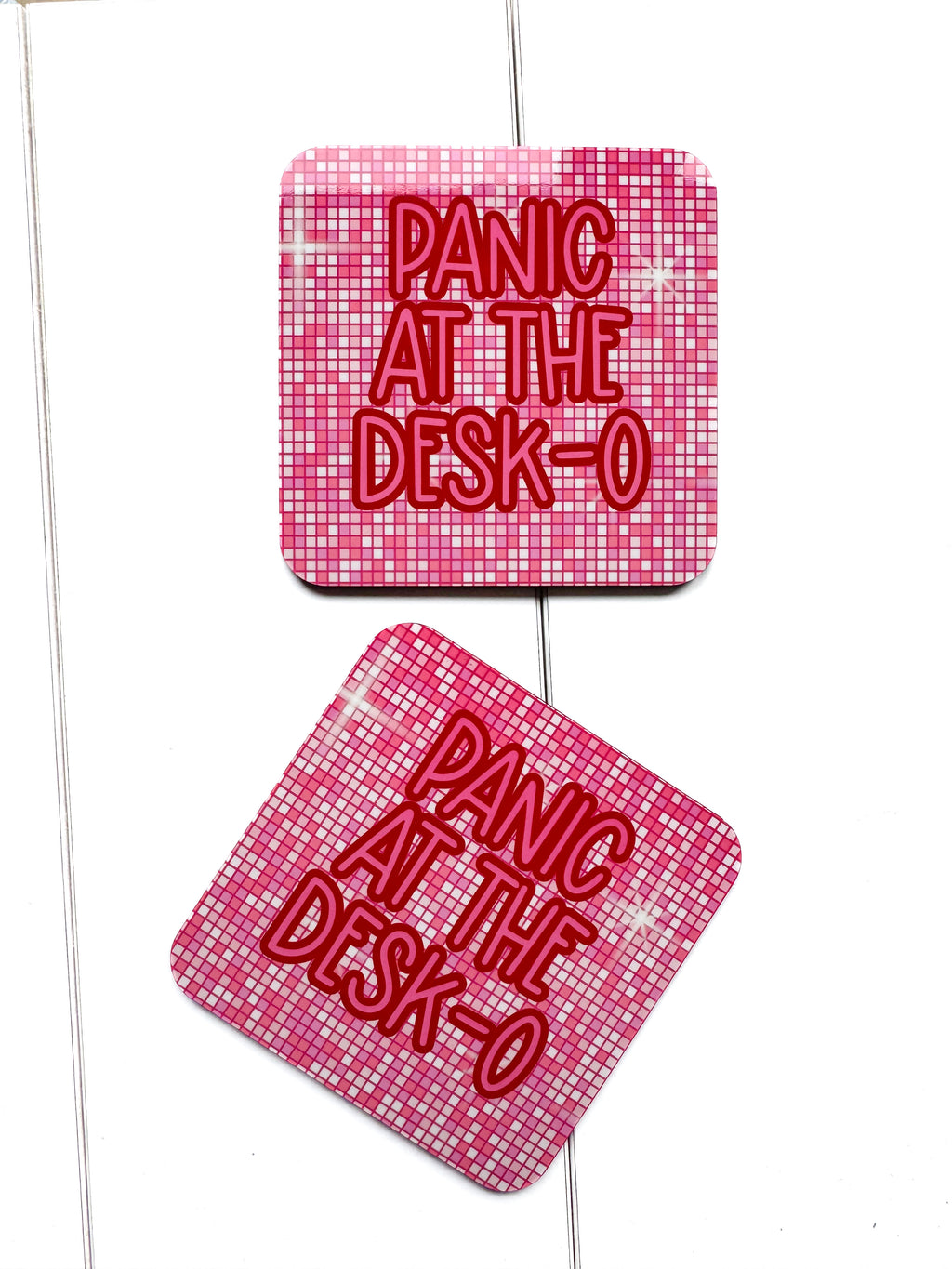 ‘Panic At The Desk-O’ Coaster