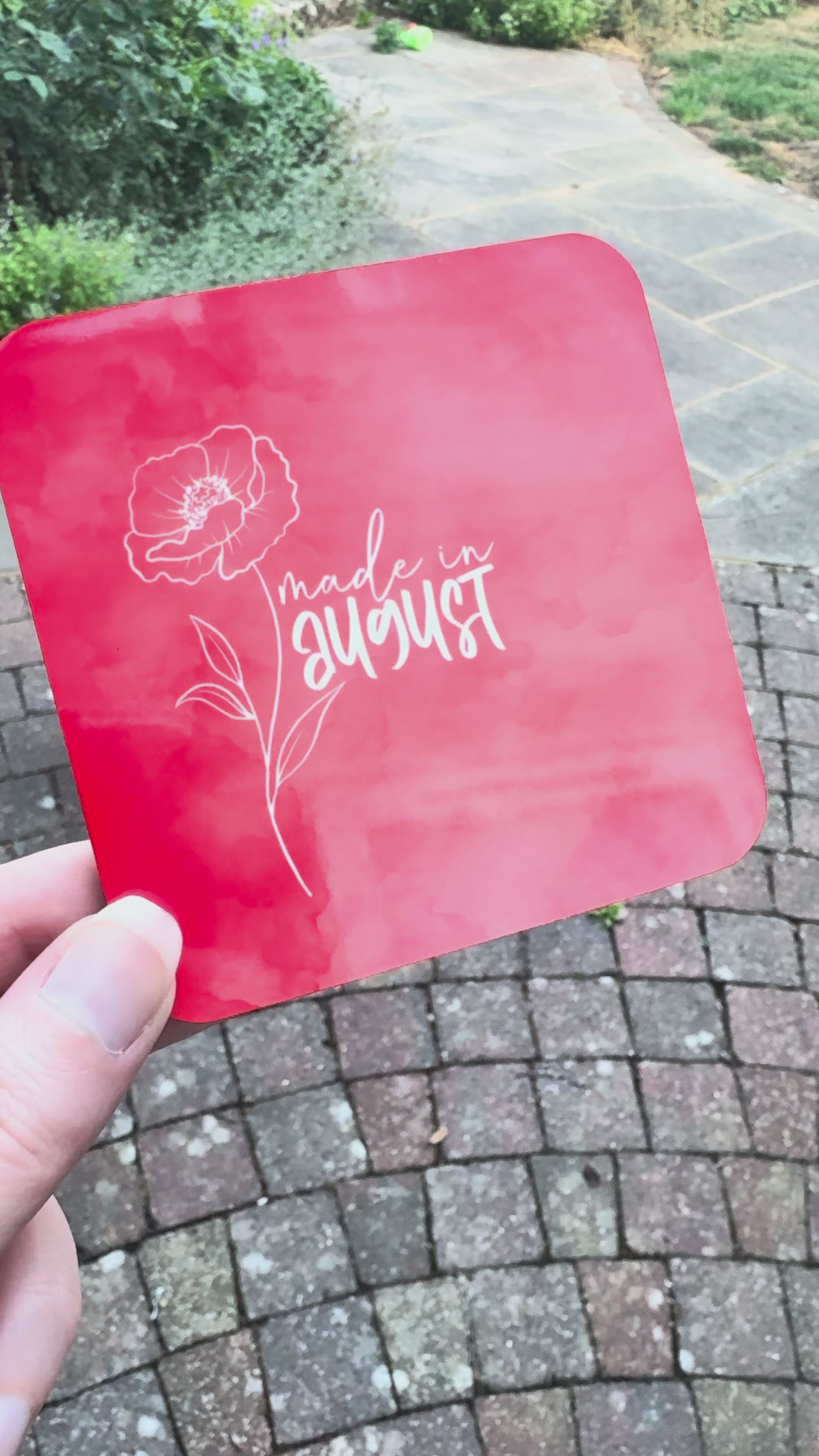 Birth Month with Birth Flower Coaster
