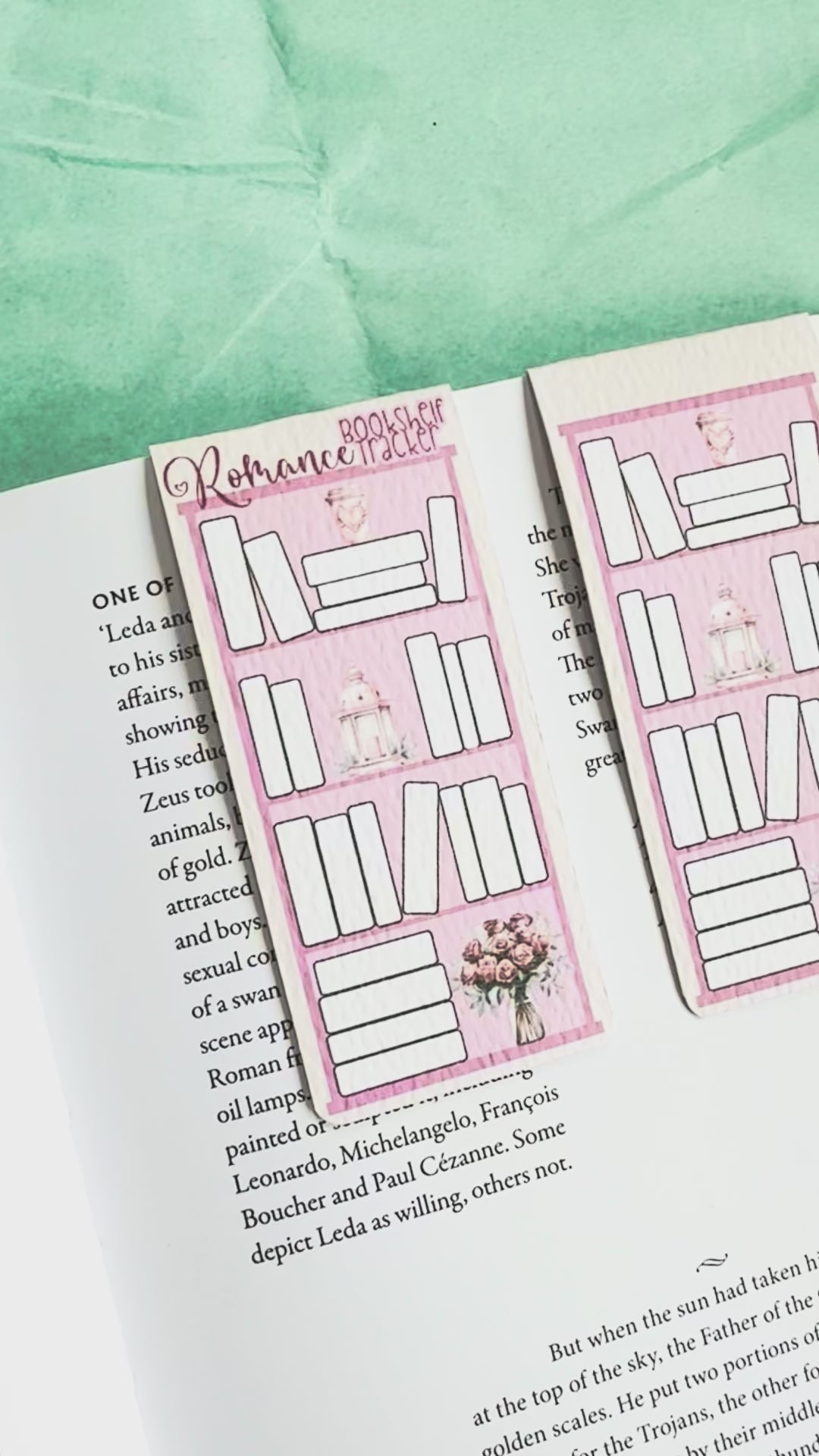 Magnetic Bookshelf Tracker Bookmark - Romance Genre
