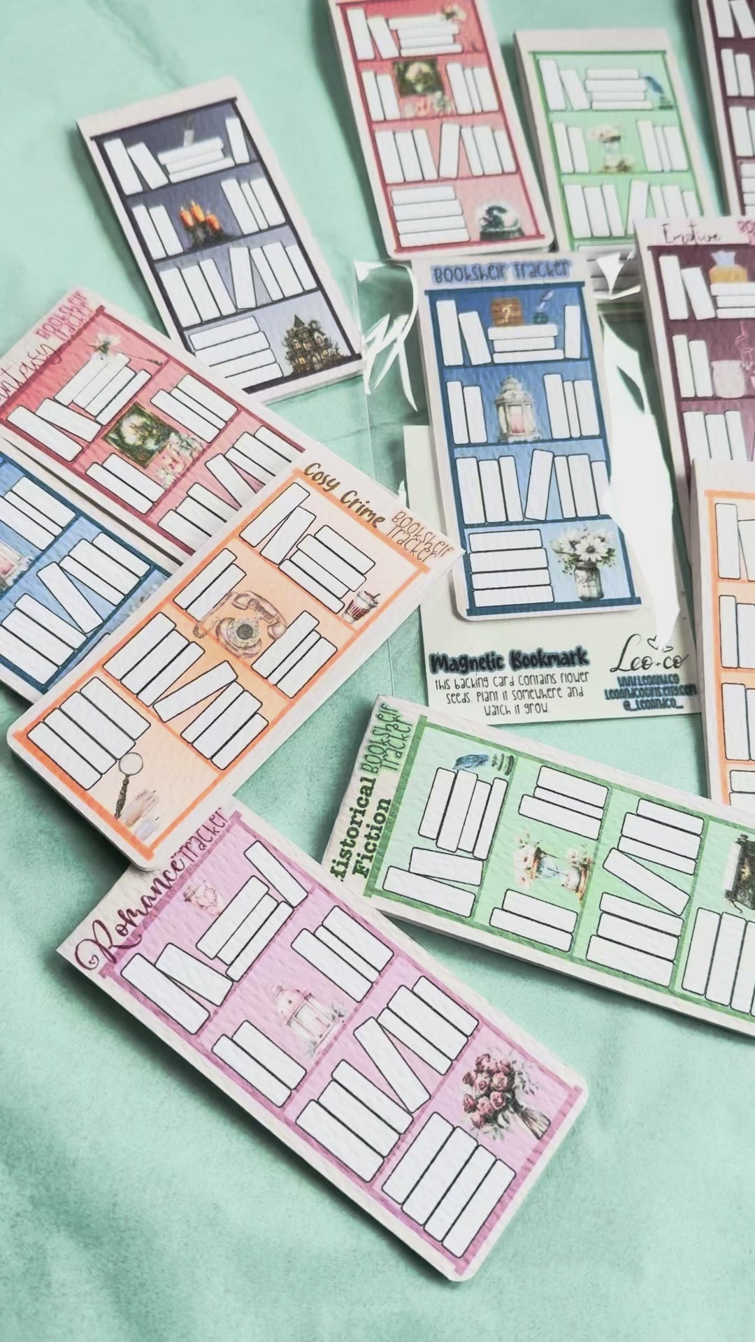 Magnetic Bookshelf Tracker Bookmark - Cosy Crime Genre