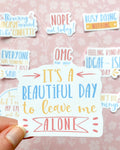 Sarcastic Sticker Pack Bundle - 10 Stickers