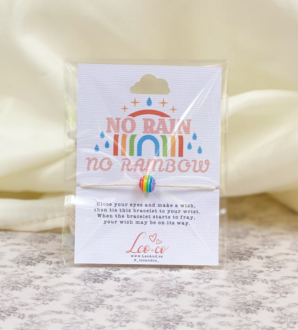 No Rain, No Rainbow Wish Bracelet