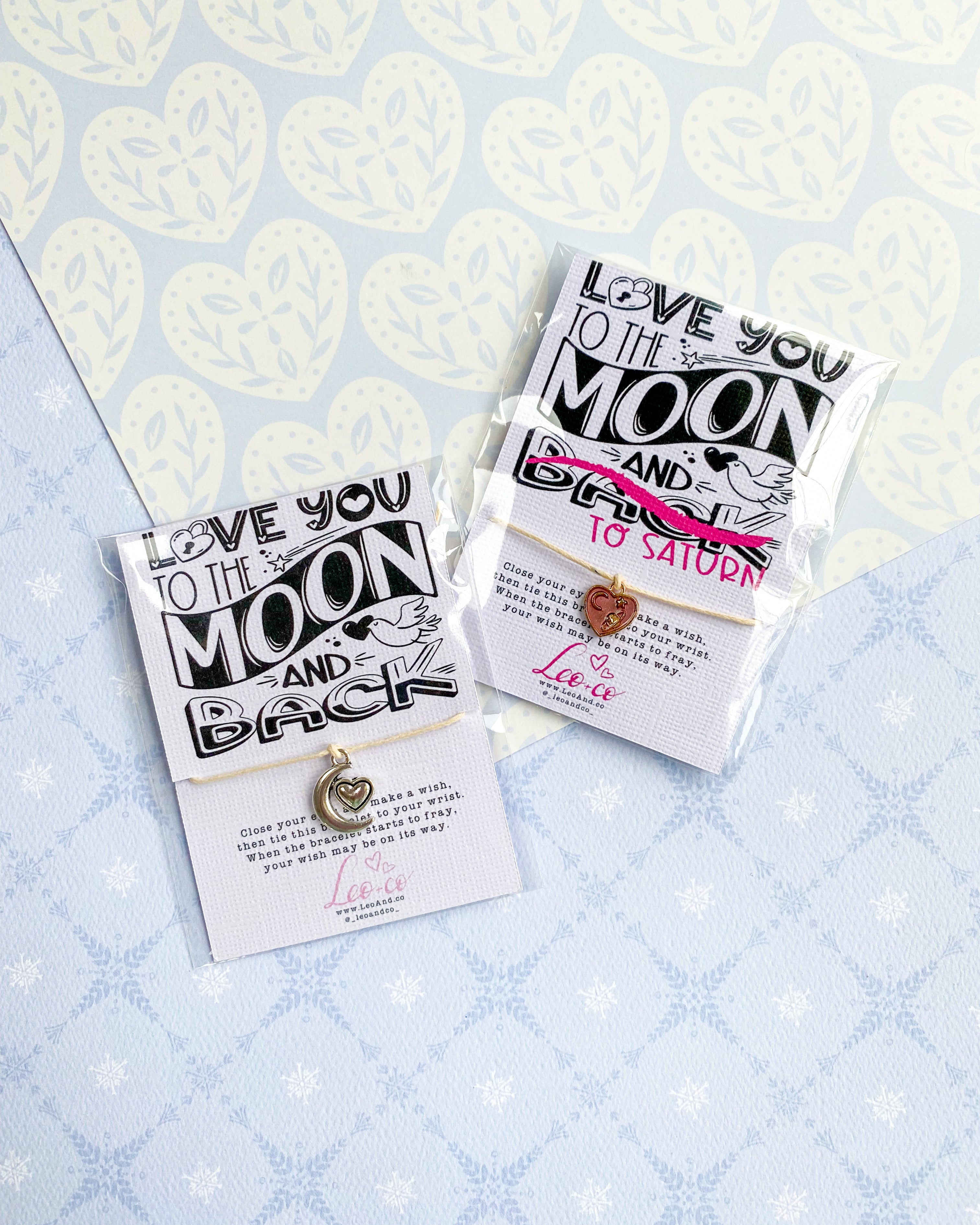 Love You To The Moon and To Saturn Wish Bracelet