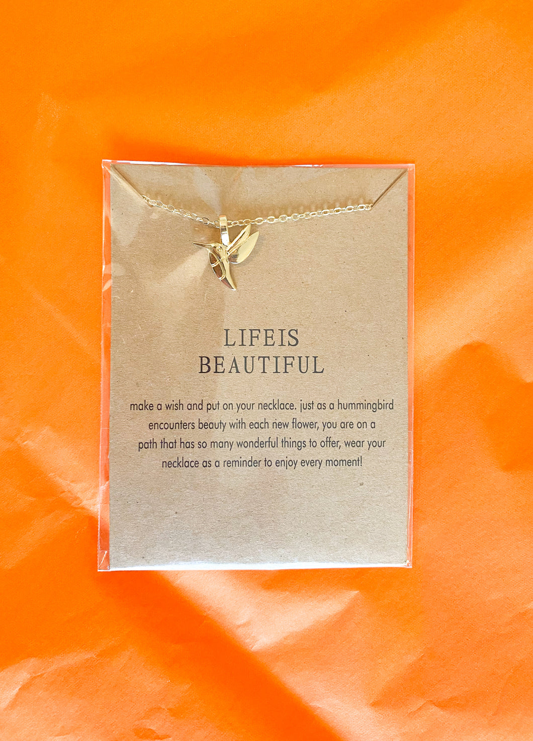 Life is Beautiful necklace