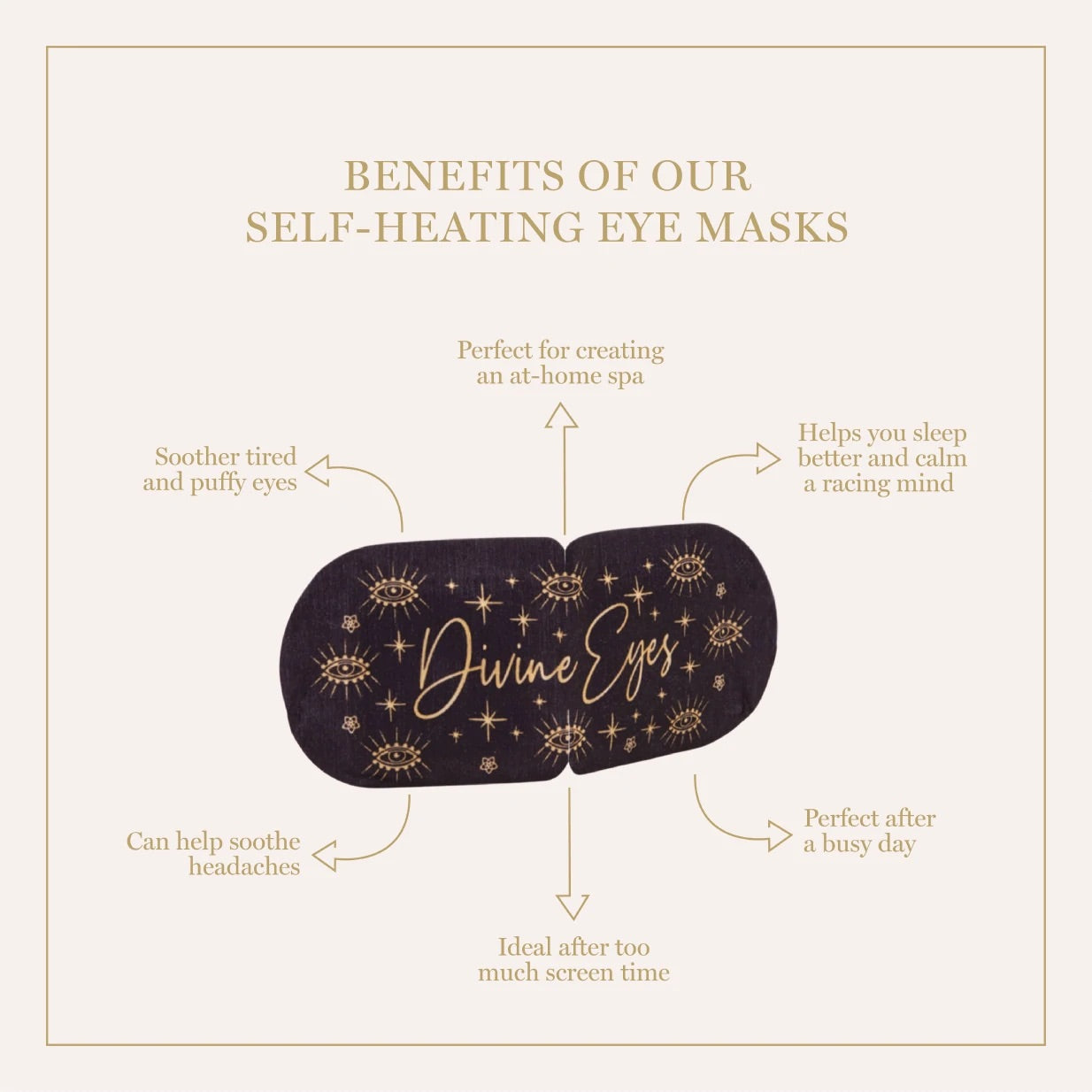Self-Heating Eye Mask: Divine Eyes (Lavender Scented)
