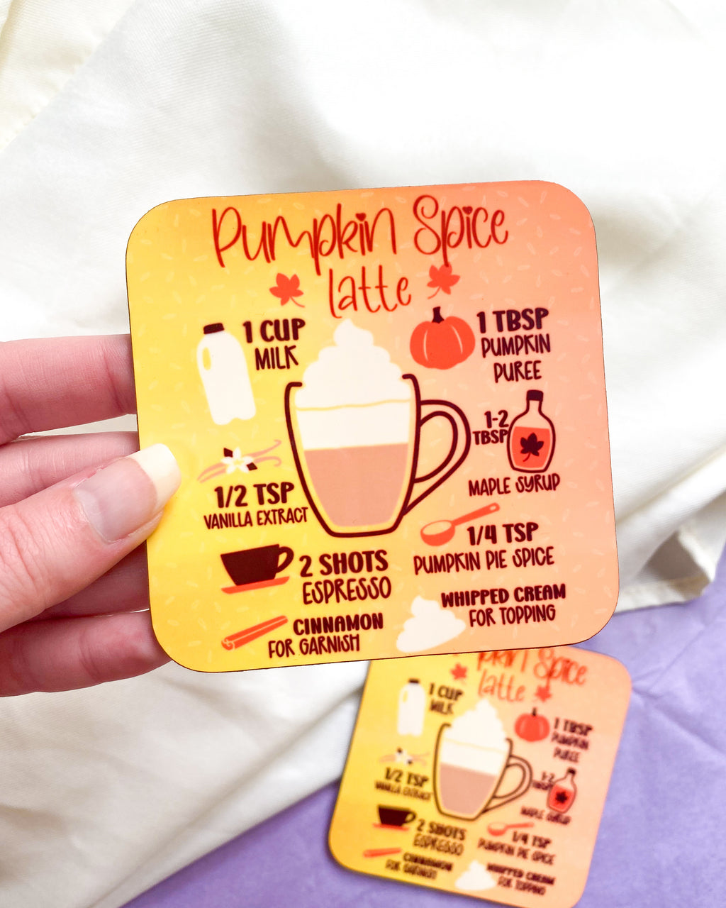 Pumpkin Spice Latte Coaster
