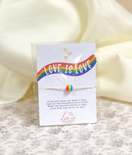 Load image into Gallery viewer, Love is Love Wish Bracelet
